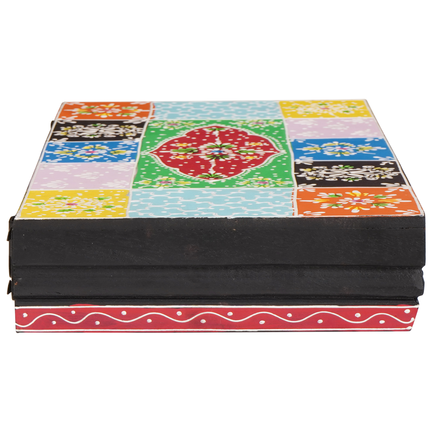 Vegghyller Flerfarget 40 x 20 x 6 cm Massiv mango tre