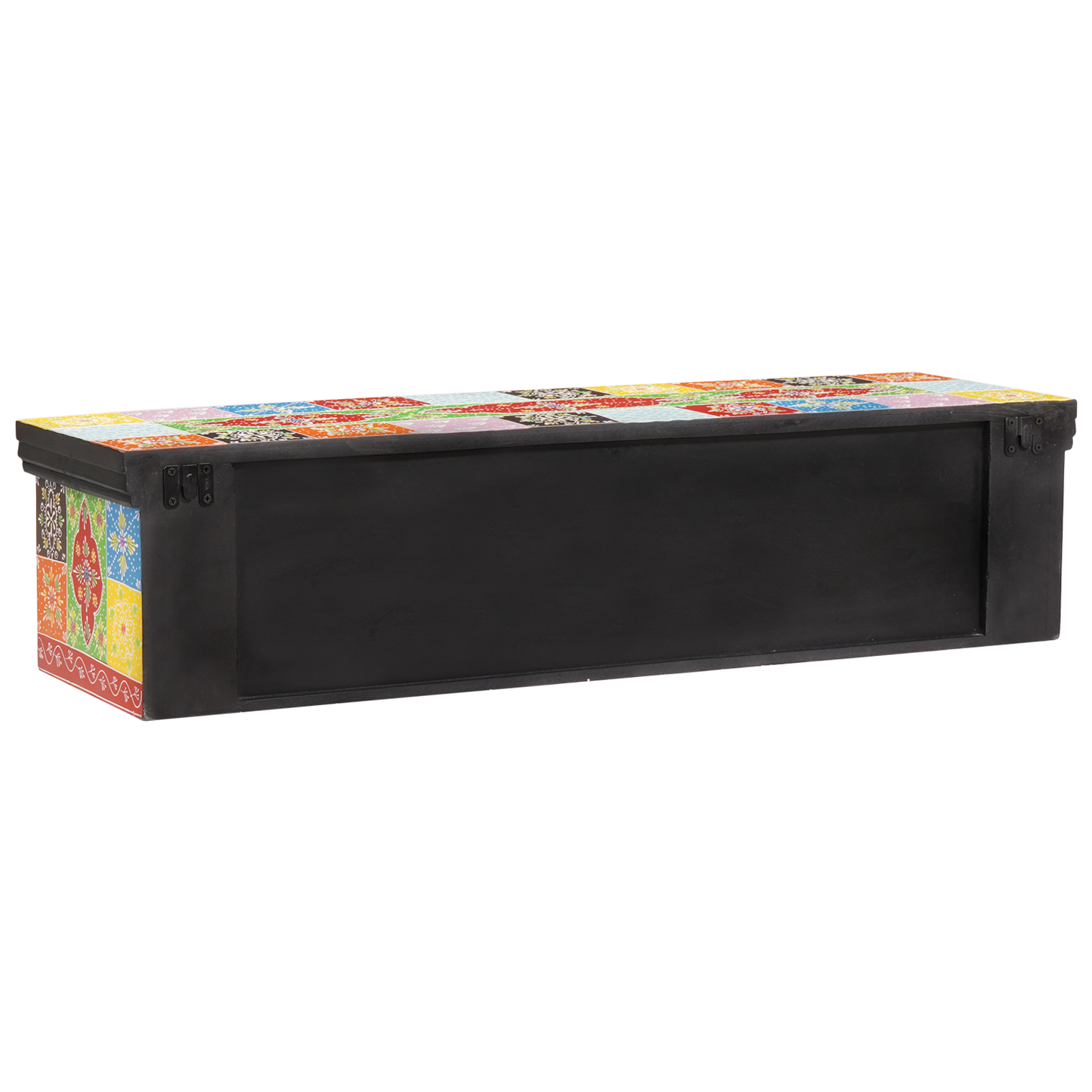 TV-skap med skuff Flerfarget 100 x 30 x 24 cm Massivt mangotre