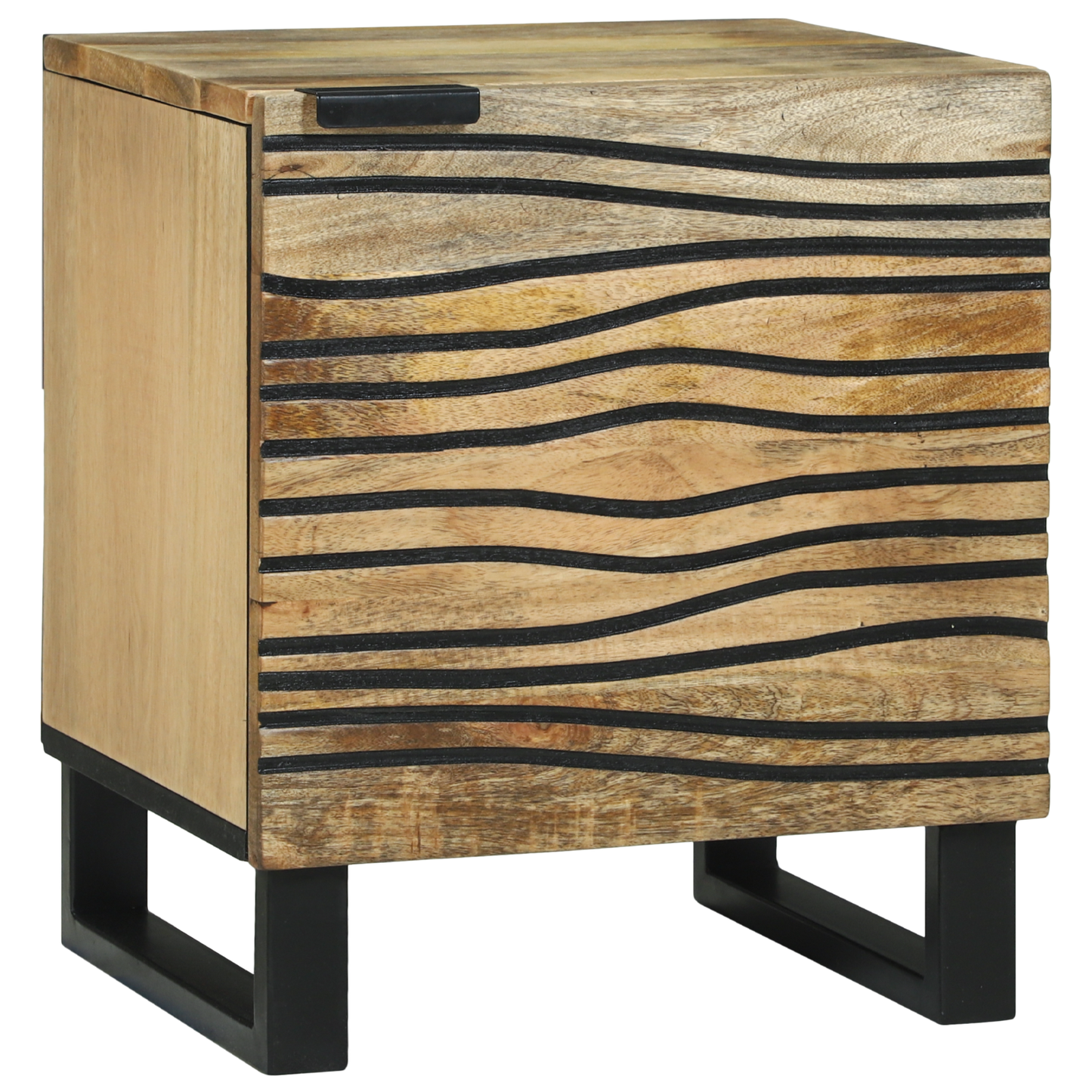 Nattbordskap 2 pcs Naturlig 40 x 33 x 46 cm Konstruert tre