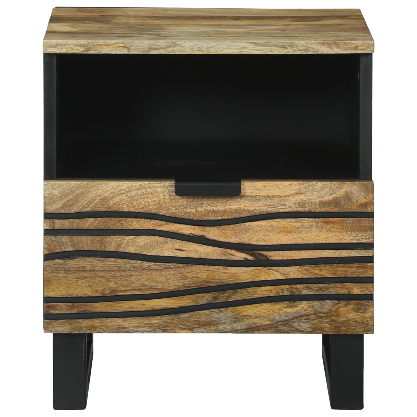 Nattbordskap 2 pcs Naturlig 40 x 33 x 46 cm Konstruert tre