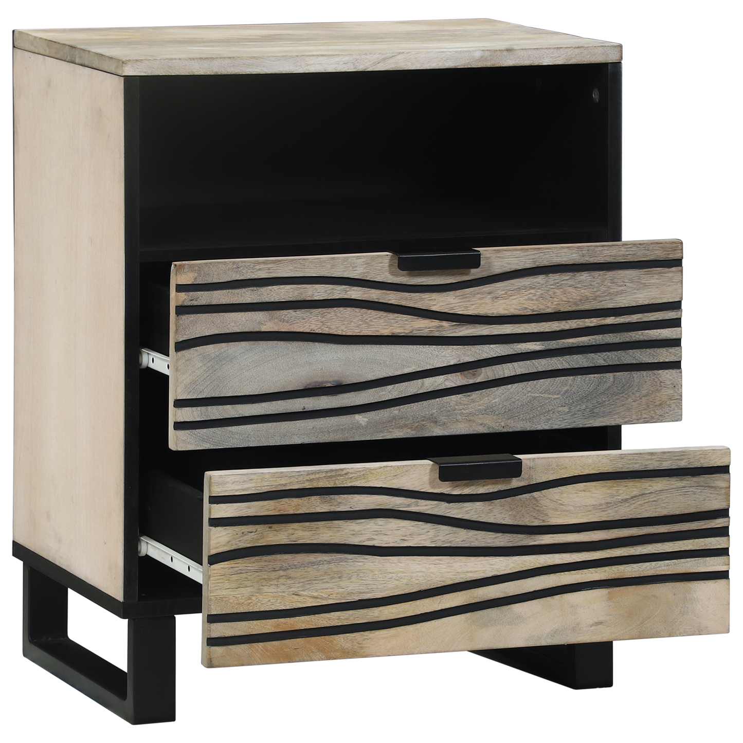 Nattbordskap Hvit 50 x 33 x 62 cm Konstruert tre