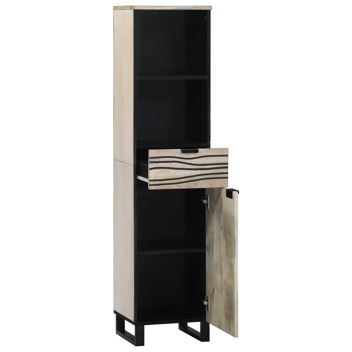 Baderomsskap Hvit 38 x 33 x 160 cm Konstruert tre