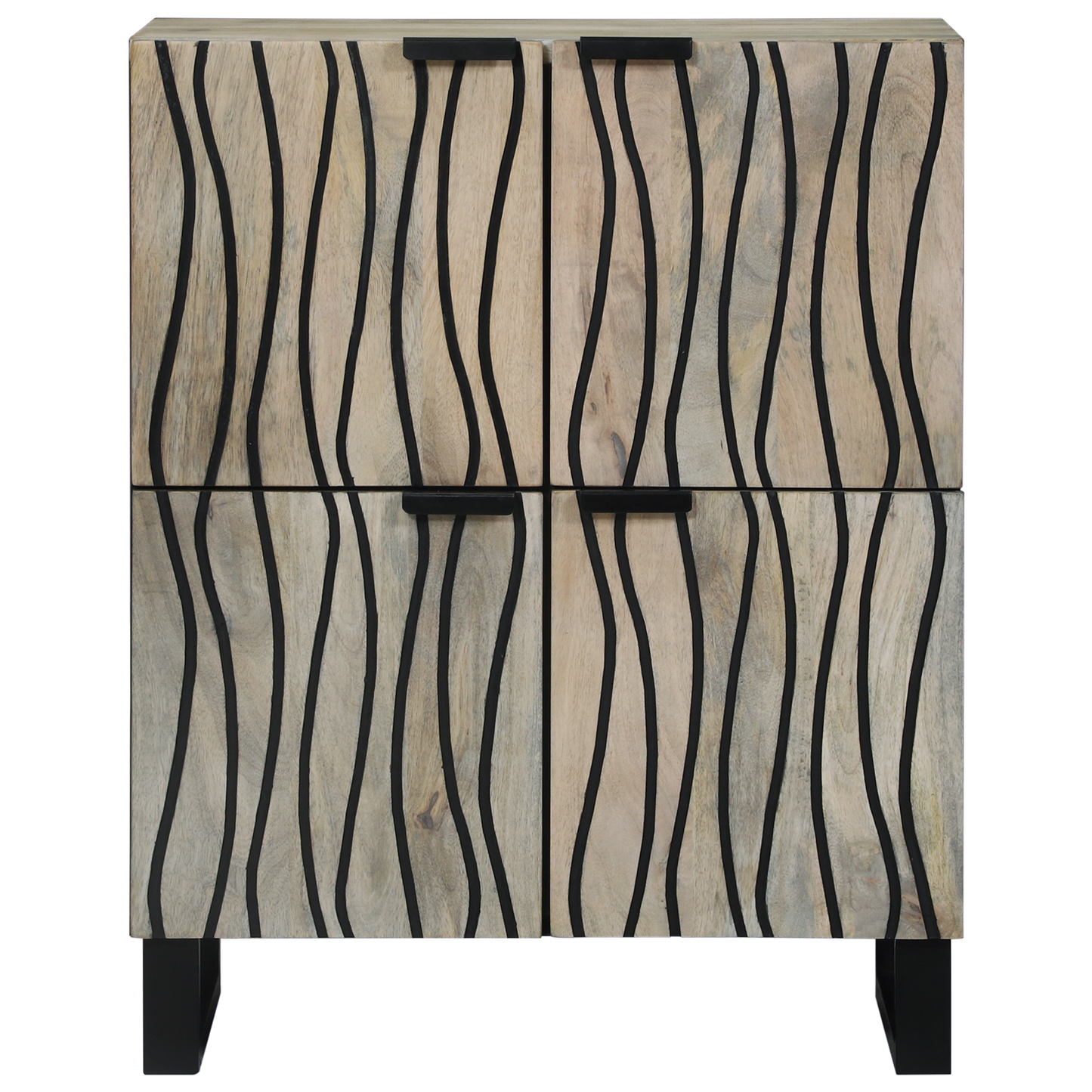 Medieoppbevaringsskap og -hyller Hvit og svart 60 x 33 x 75 cm