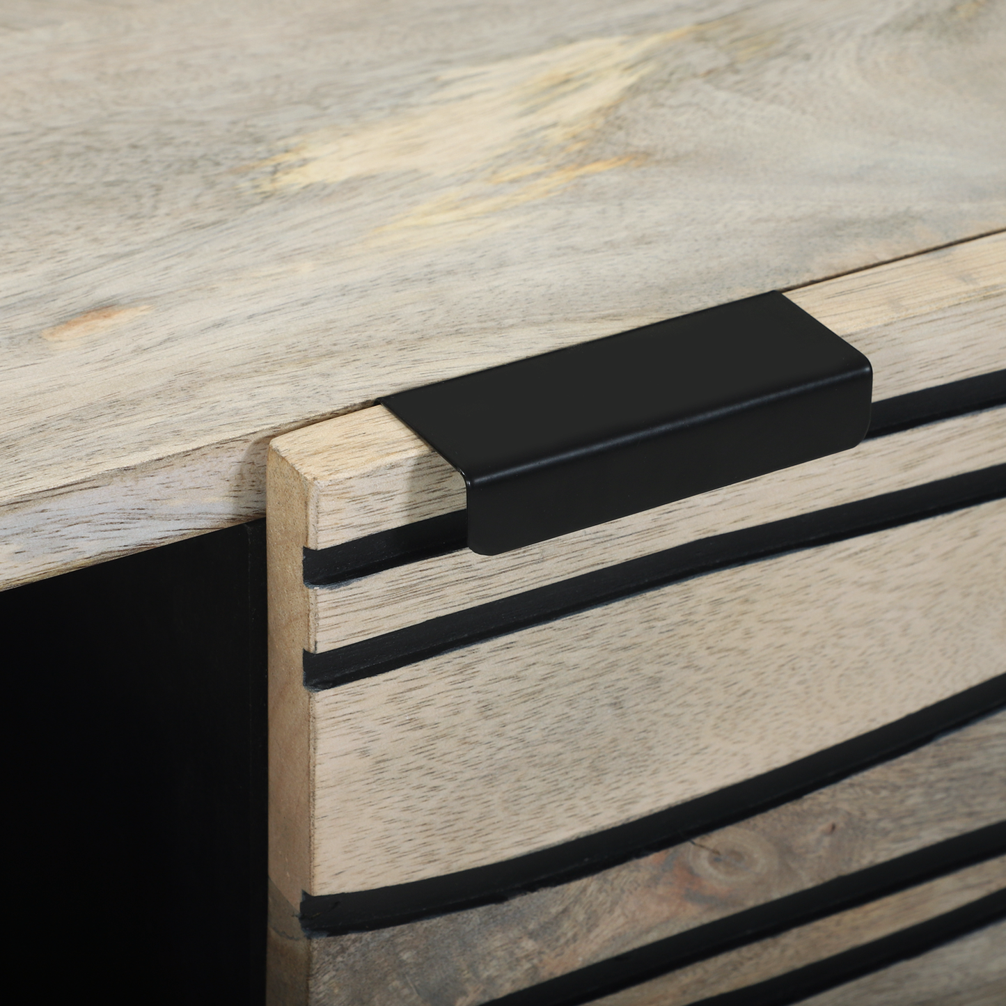 Sideboard Hvit 80 x 33 x 75 cm heltre mango