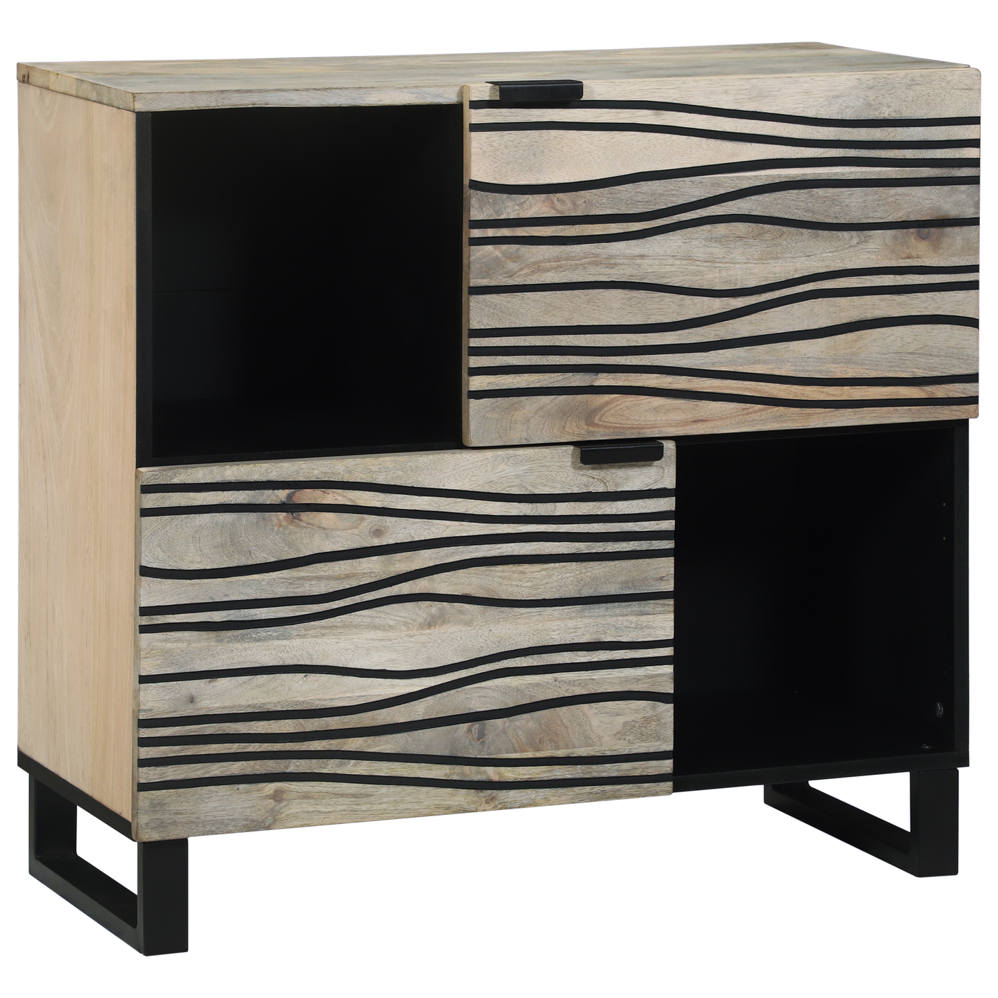 Sideboard Hvit 80 x 33 x 75 cm heltre mango