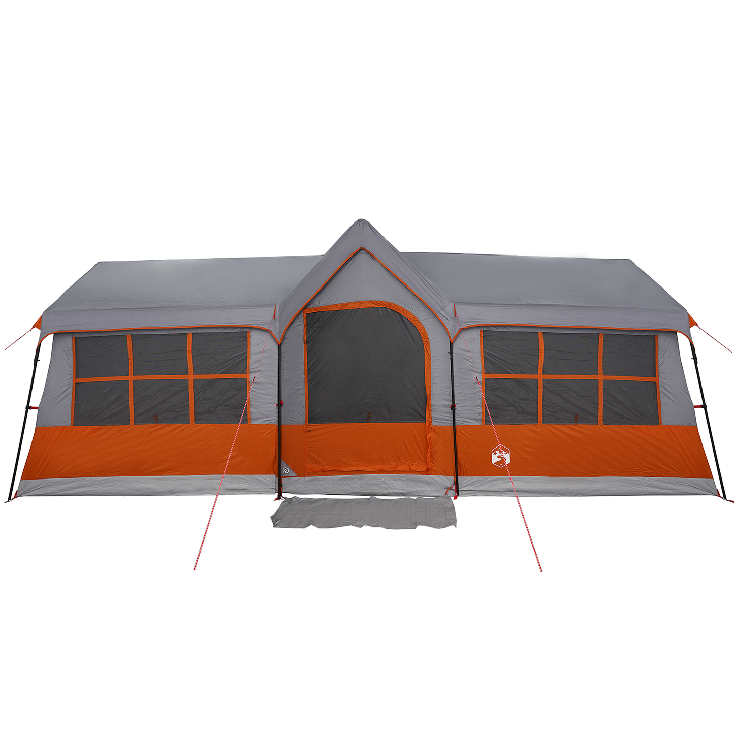 Familietelt Grå og Oransje 622 x 295 x 238 cm Polyester og stål