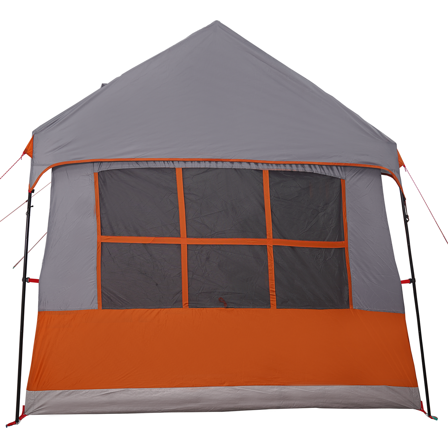 Familietelt Grå og Oransje 622 x 295 x 238 cm Polyester og stål