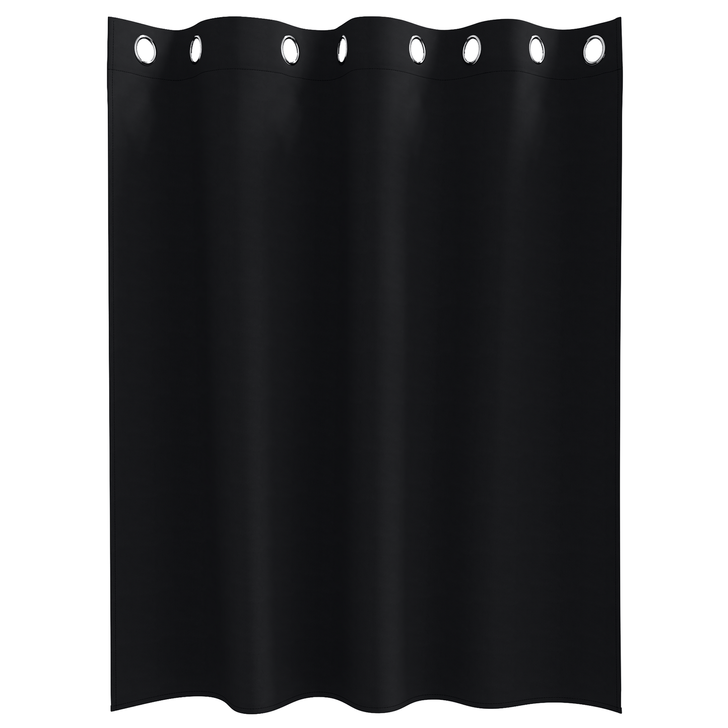 Mørkleggende Gardiner med Ringer 2 pcs Svart 140 x 140 cm