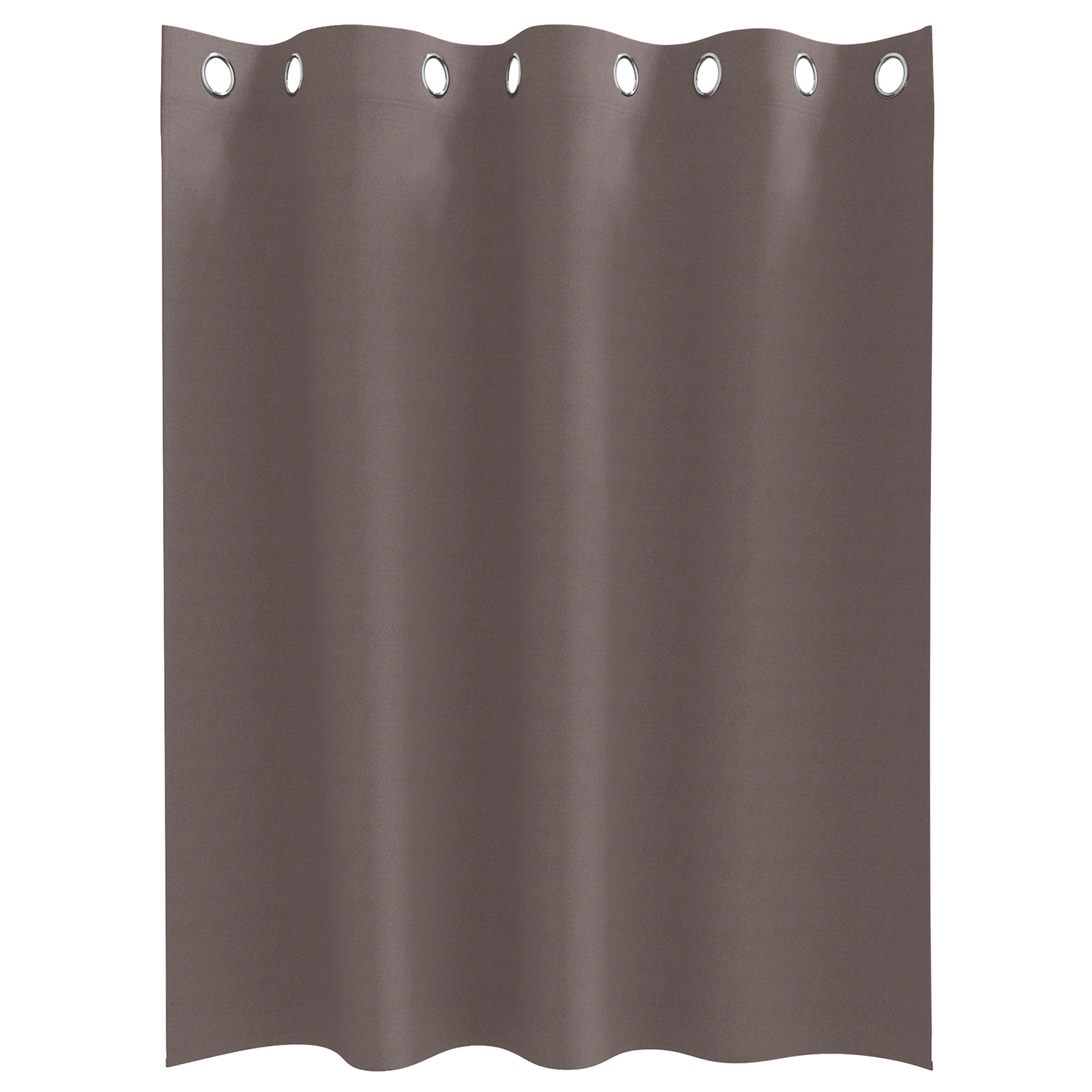 Mørkleggende Gardiner med Ringer 2 pcs Mørk brun 140 x 140 cm