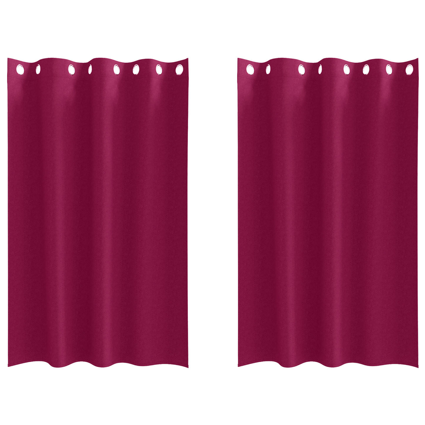 Mørkleggende Gardiner med Ringer 2 pcs Vinrød 175 x 140 cm