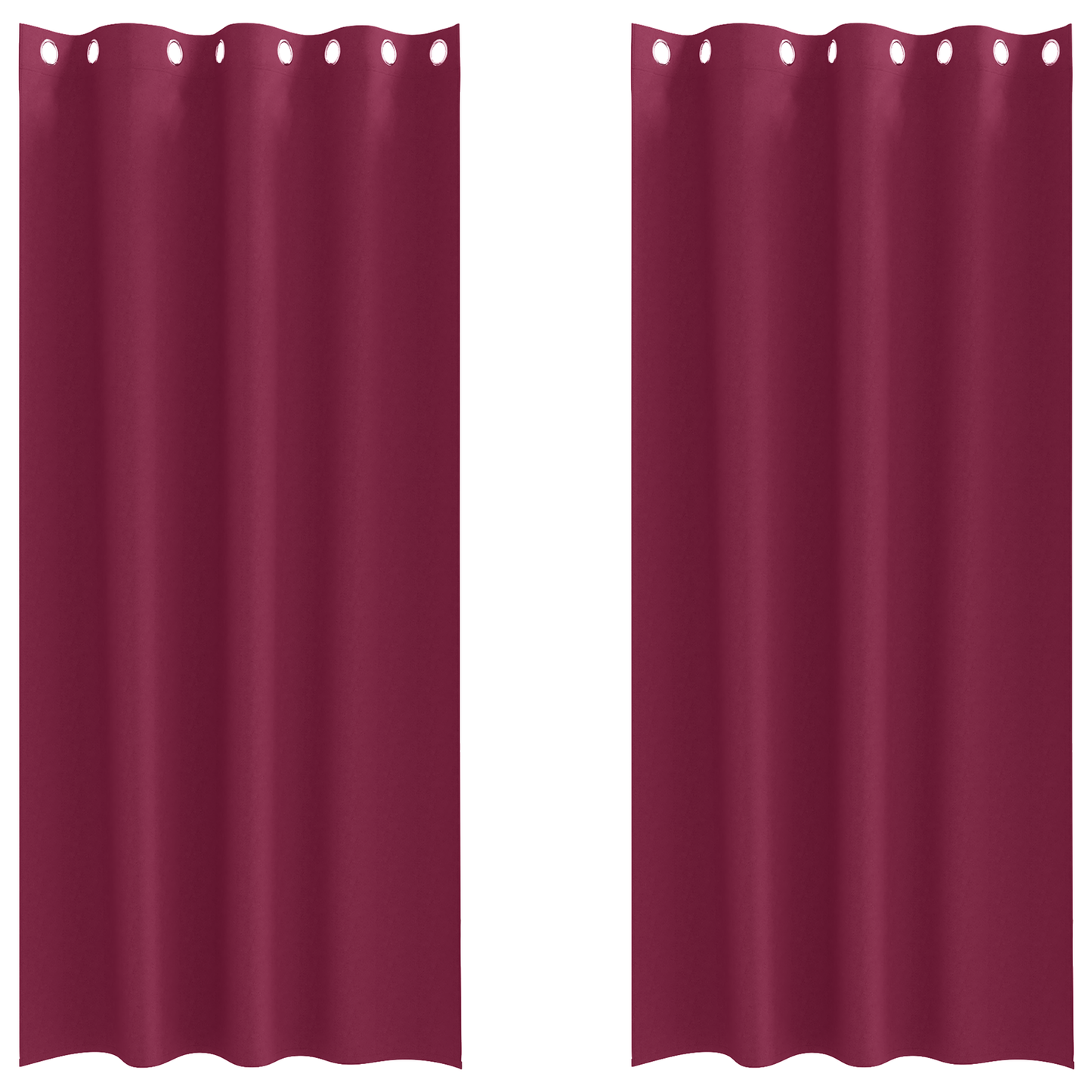 Mørkleggende Gardiner med Ringer 2 pcs Vinrød 245 x 140 cm