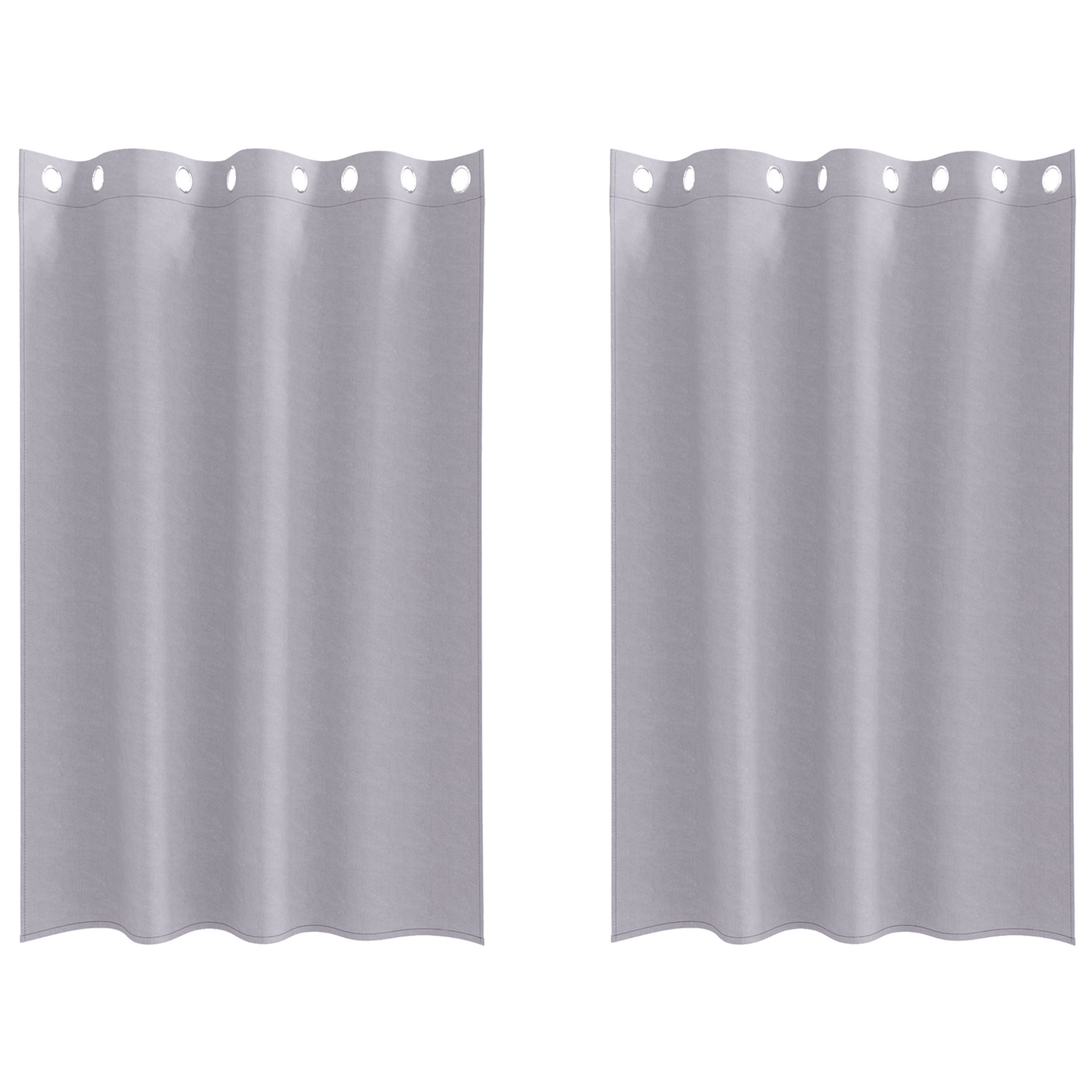 Mørkleggende Gardiner med Ringer 2 pcs Metall Grå 175 x 140 cm