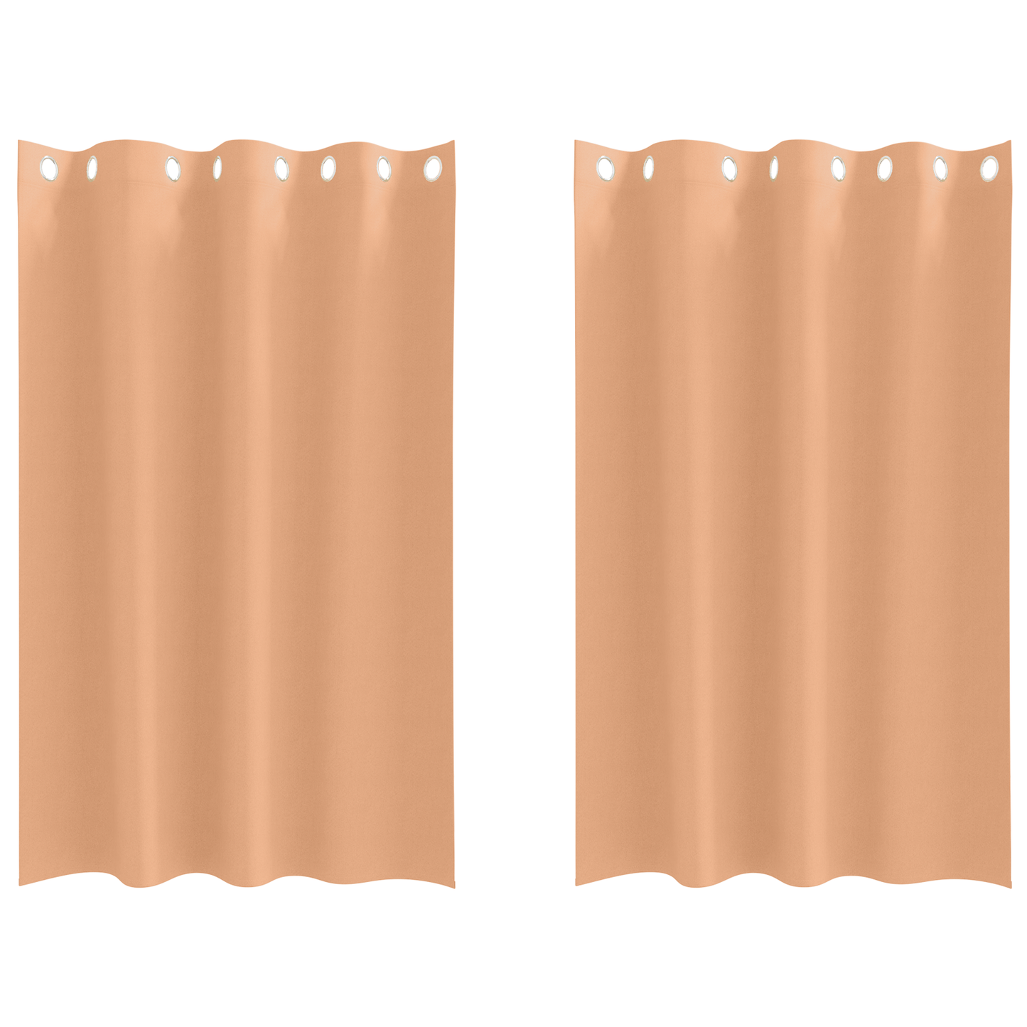 Mørkleggende Gardiner med Ringer 2 pcs Lys Brun 175 x 140 cm