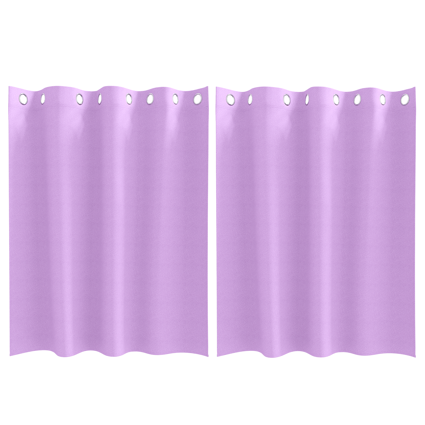 Mørkleggende Gardiner med Ringer 2 pcs Lilla 140 x 140 cm