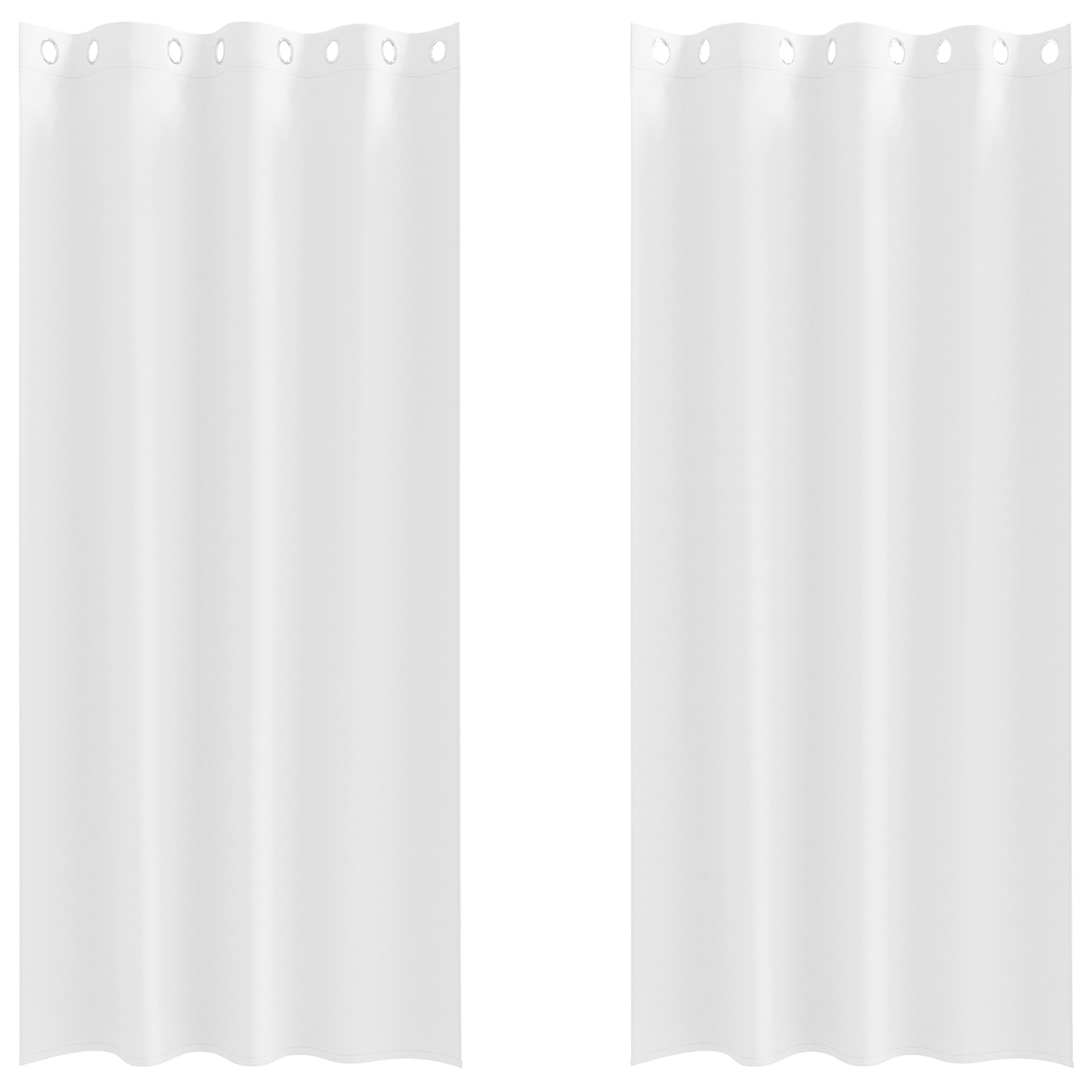 Mørkleggende Gardiner med Ringer 2 pcs Ren Hvit 245 x 140 cm