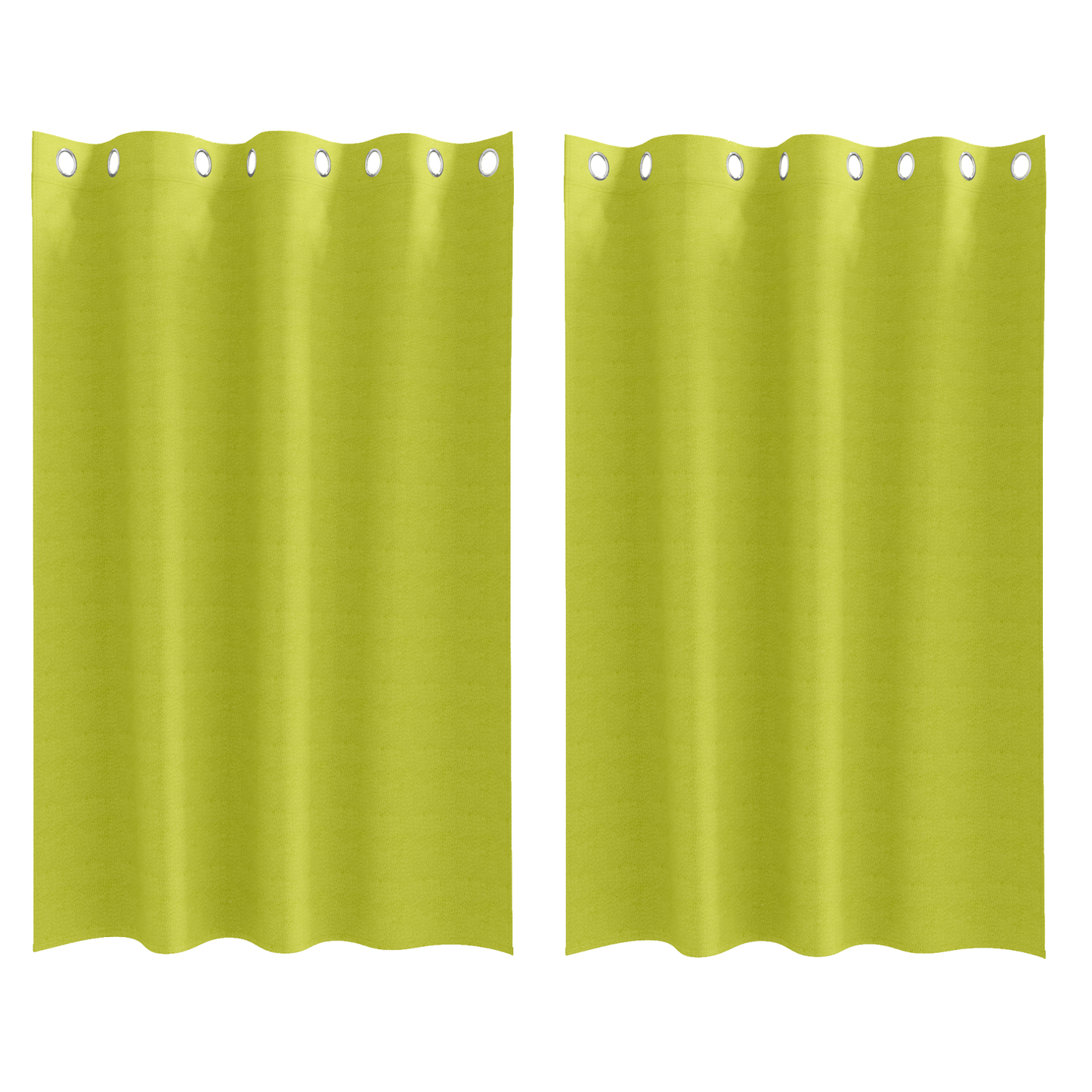Mørkleggende Gardiner med Ringer 2 pcs grønn 175 x 140 cm