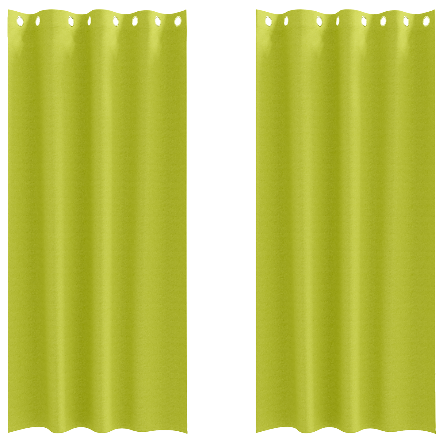 Mørkleggende Gardiner med Ringer 2 pcs grønn 245 x 140 cm