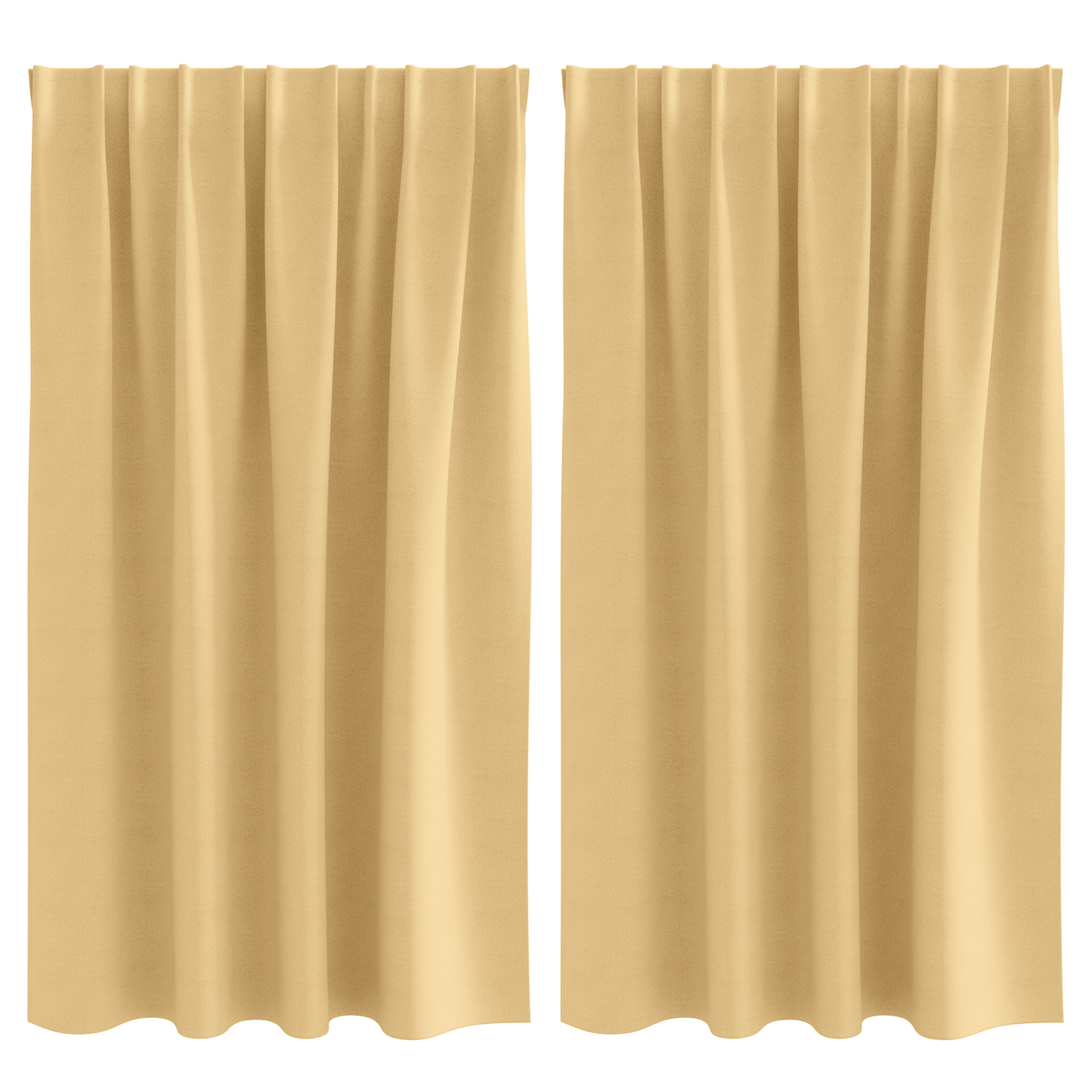 Mørkleggende Gardiner med Ringer 2 pcs Beige 140 x 140 cm