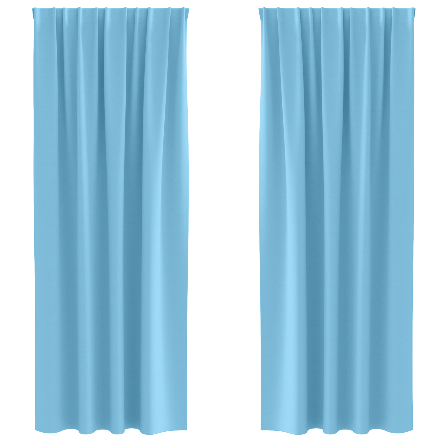 Mørkleggende Gardiner med Ringer 2 pcs Lys blå 260 x 140 cm