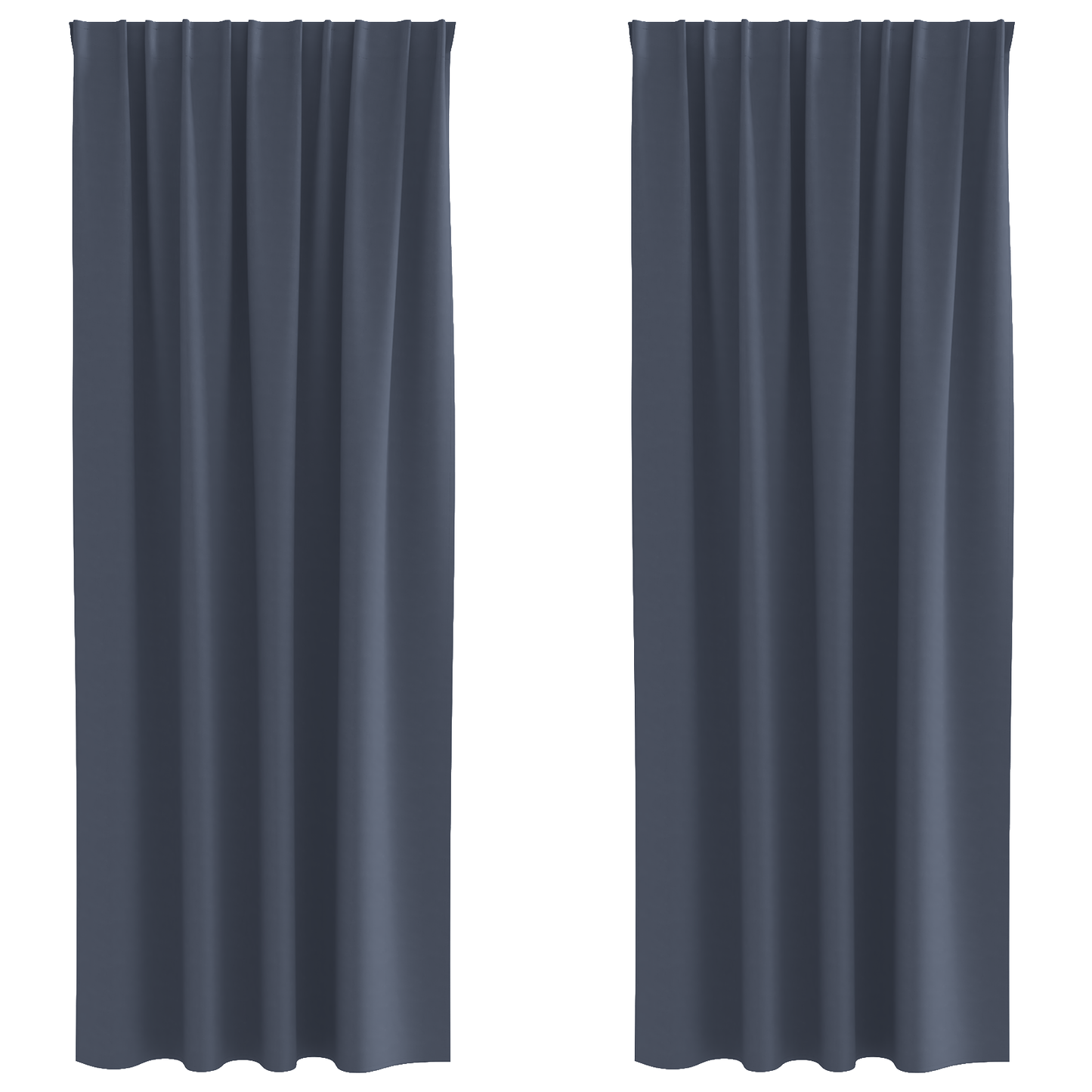 Mørkleggende Gardiner med Ringer 2 pcs Antrasitt 260 x 140 cm