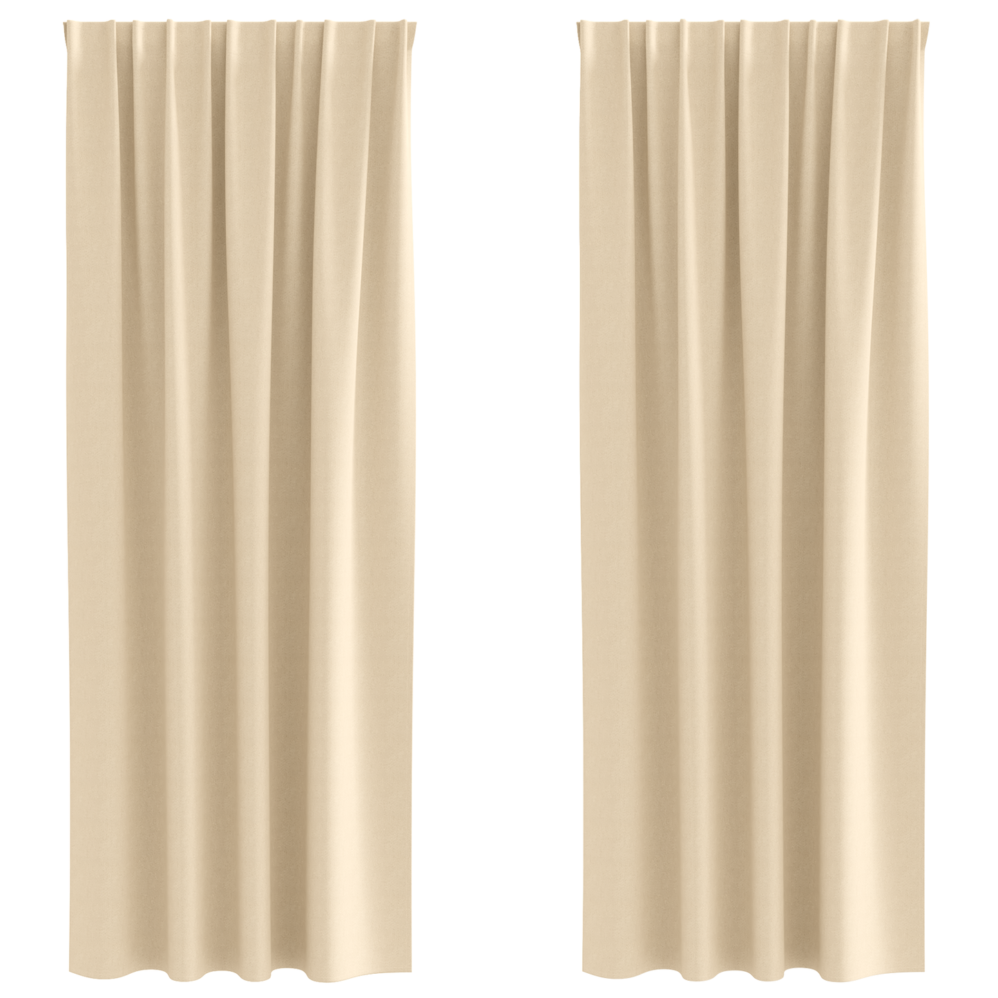 Mørkleggende Gardiner med Ringer 2 pcs Krem 260 x 140 cm