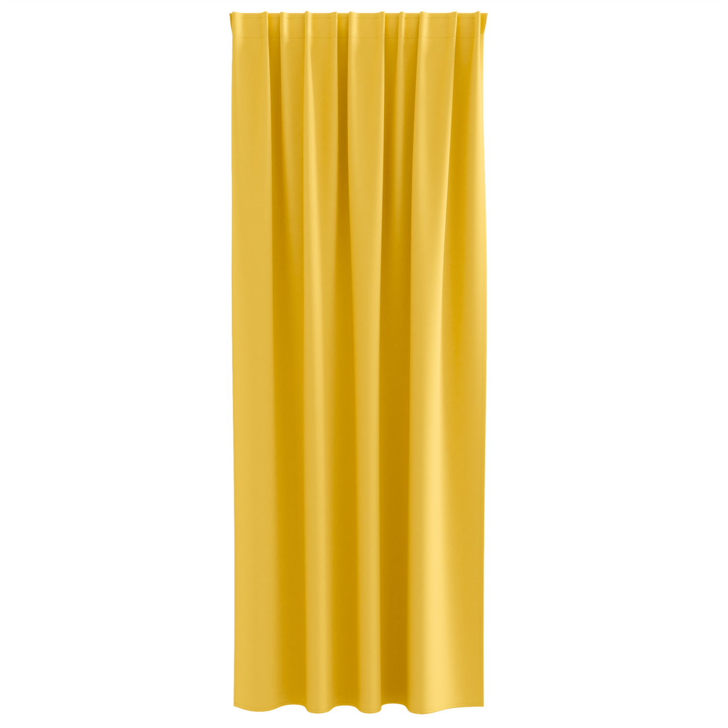 Mørkleggende Gardiner med Ringer 2 pcs Sennepsgul 260 x 140 cm