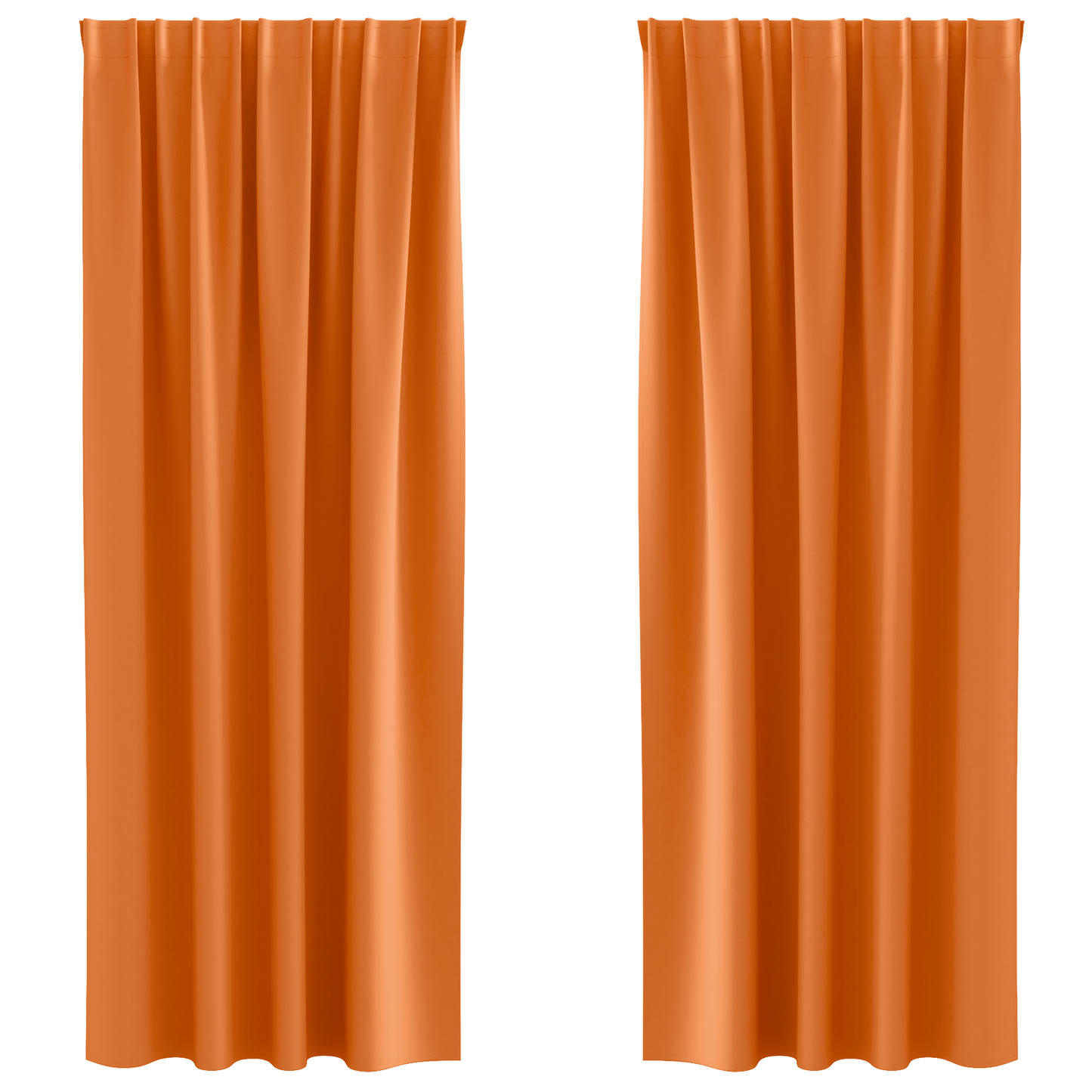 Mørkleggende Gardiner med Ringer 2 pcs Lys Oransje 245 x 140 cm
