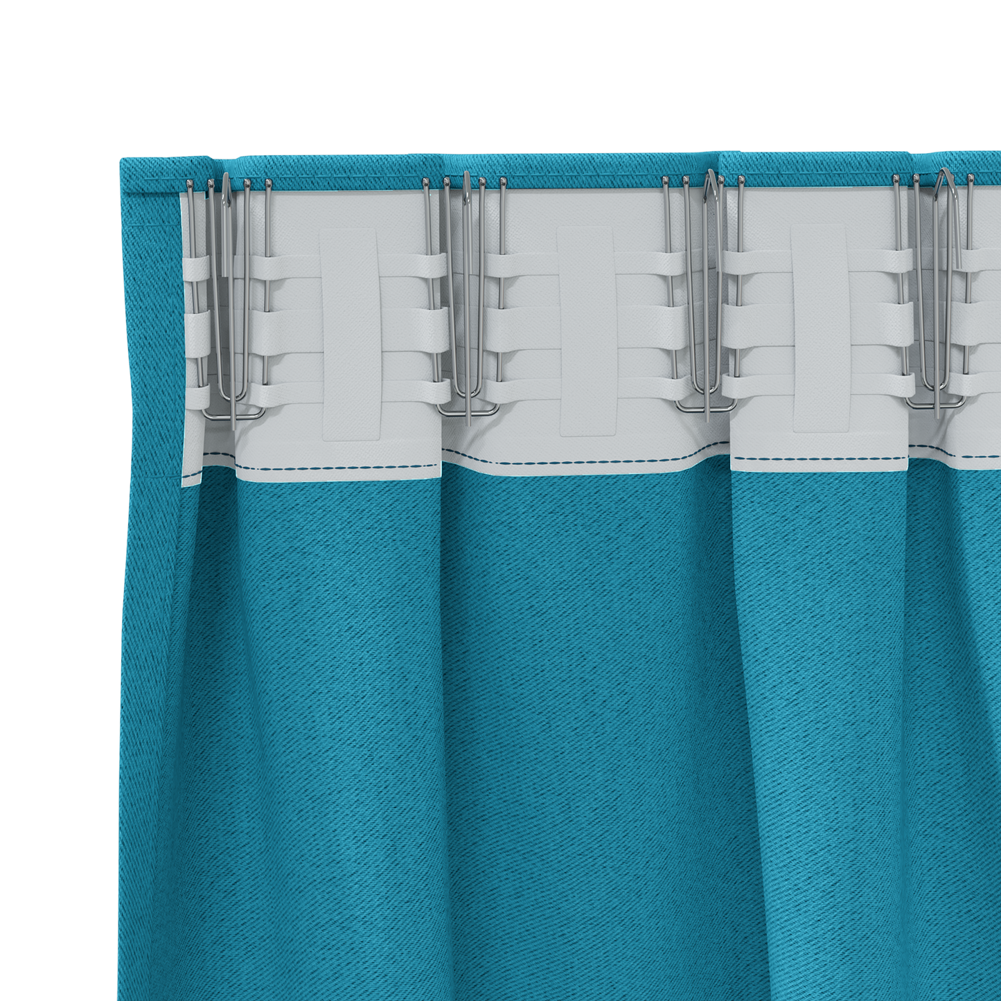 Mørkleggende Gardiner med Ringer 2 pcs Turkis 225 x 140 cm