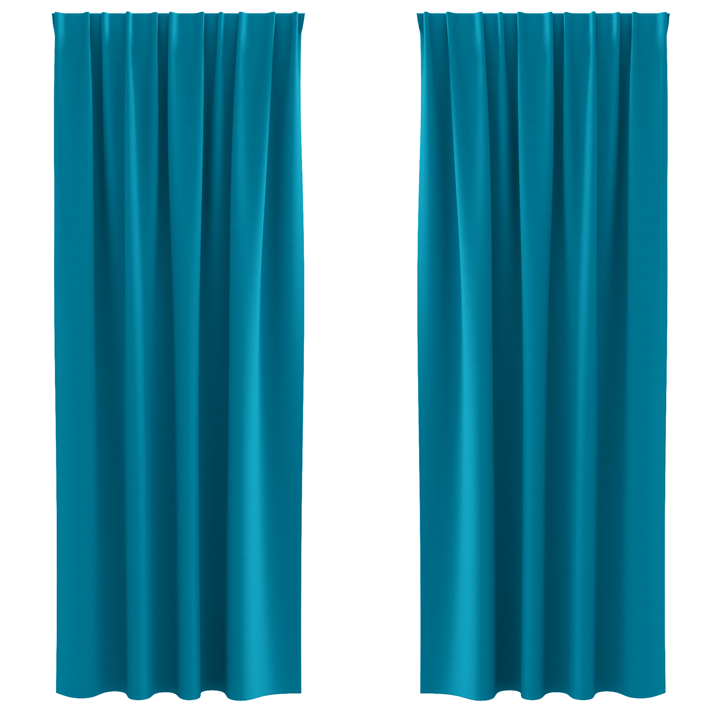 Mørkleggende Gardiner med Ringer 2 pcs Turkis 225 x 140 cm