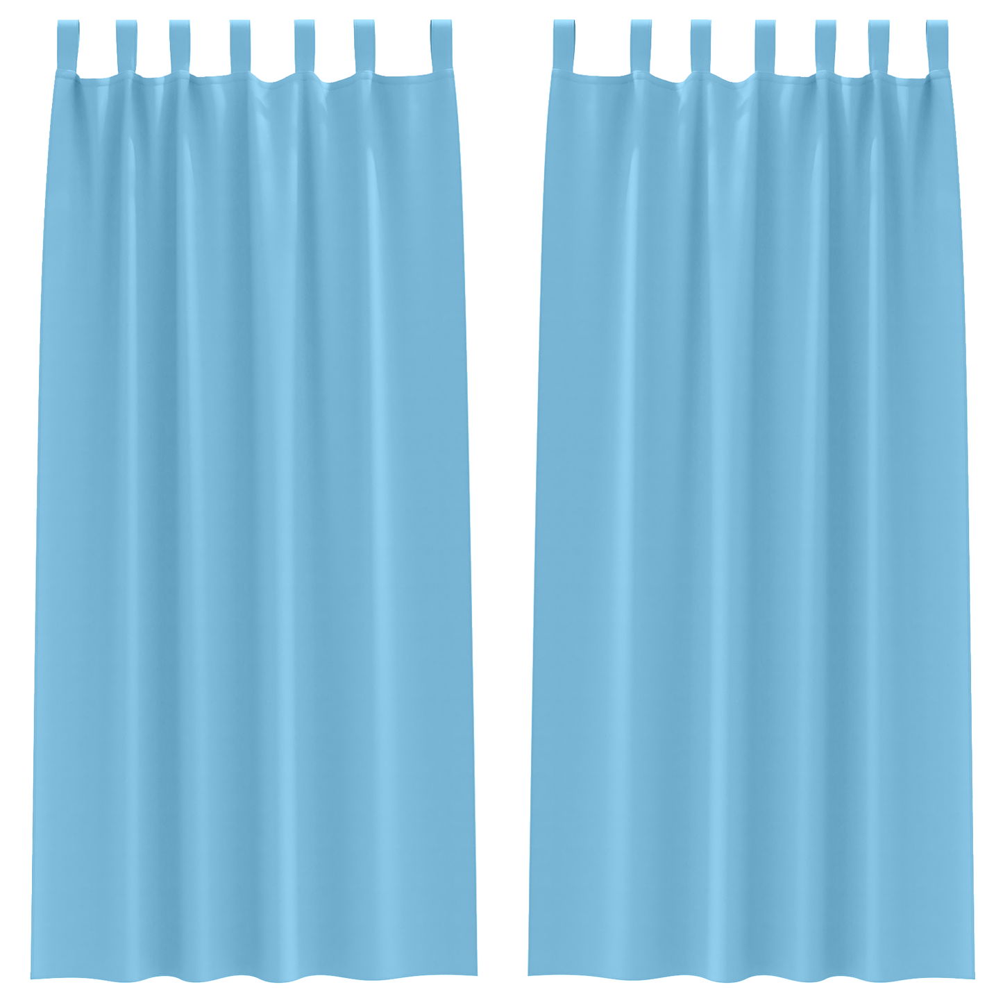 Mørkleggende Gardiner med Ringer 2 pcs Lys blå 245 x 140 cm