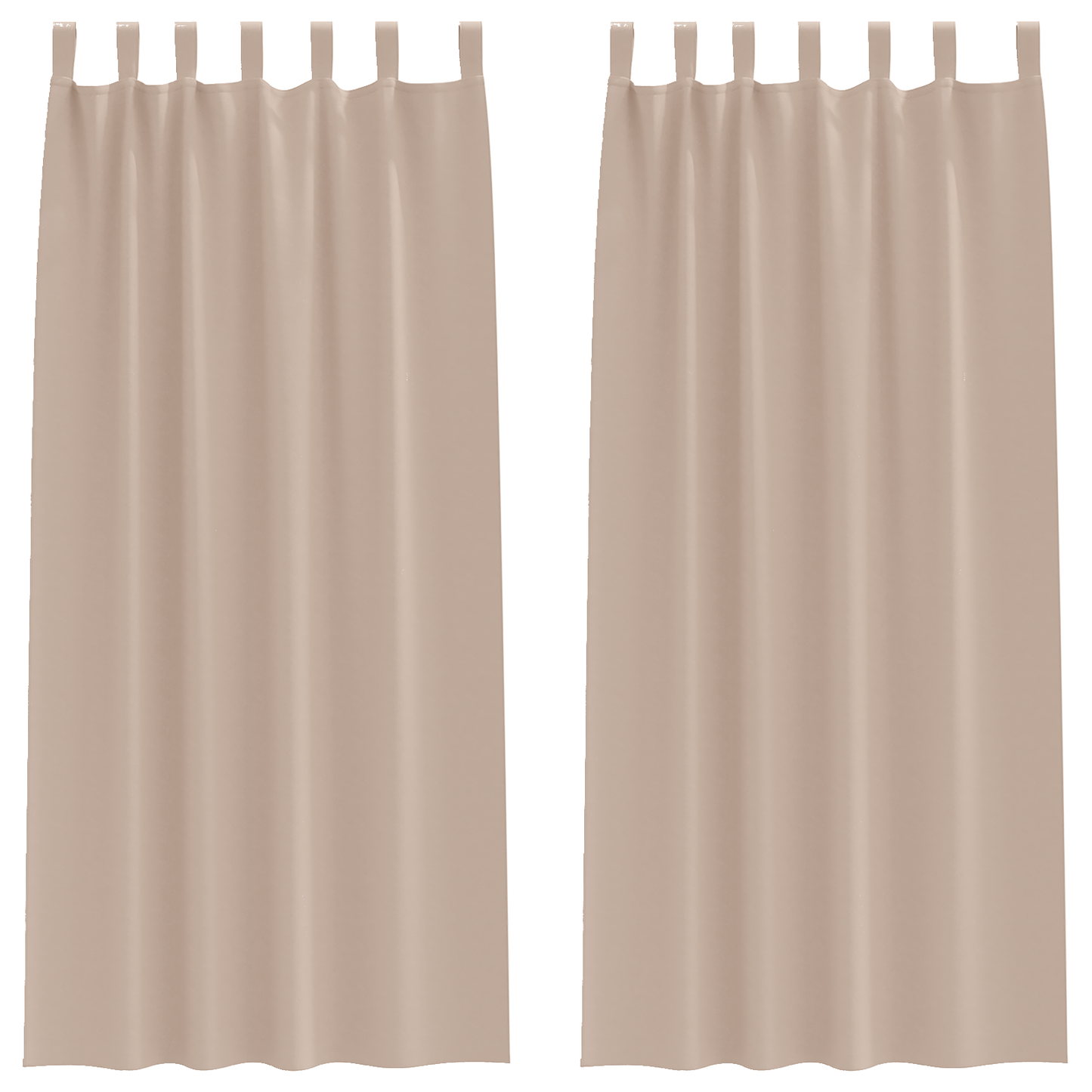 Mørkleggende Gardiner med Ringer 2 pcs Gråbrun 260 x 140 cm