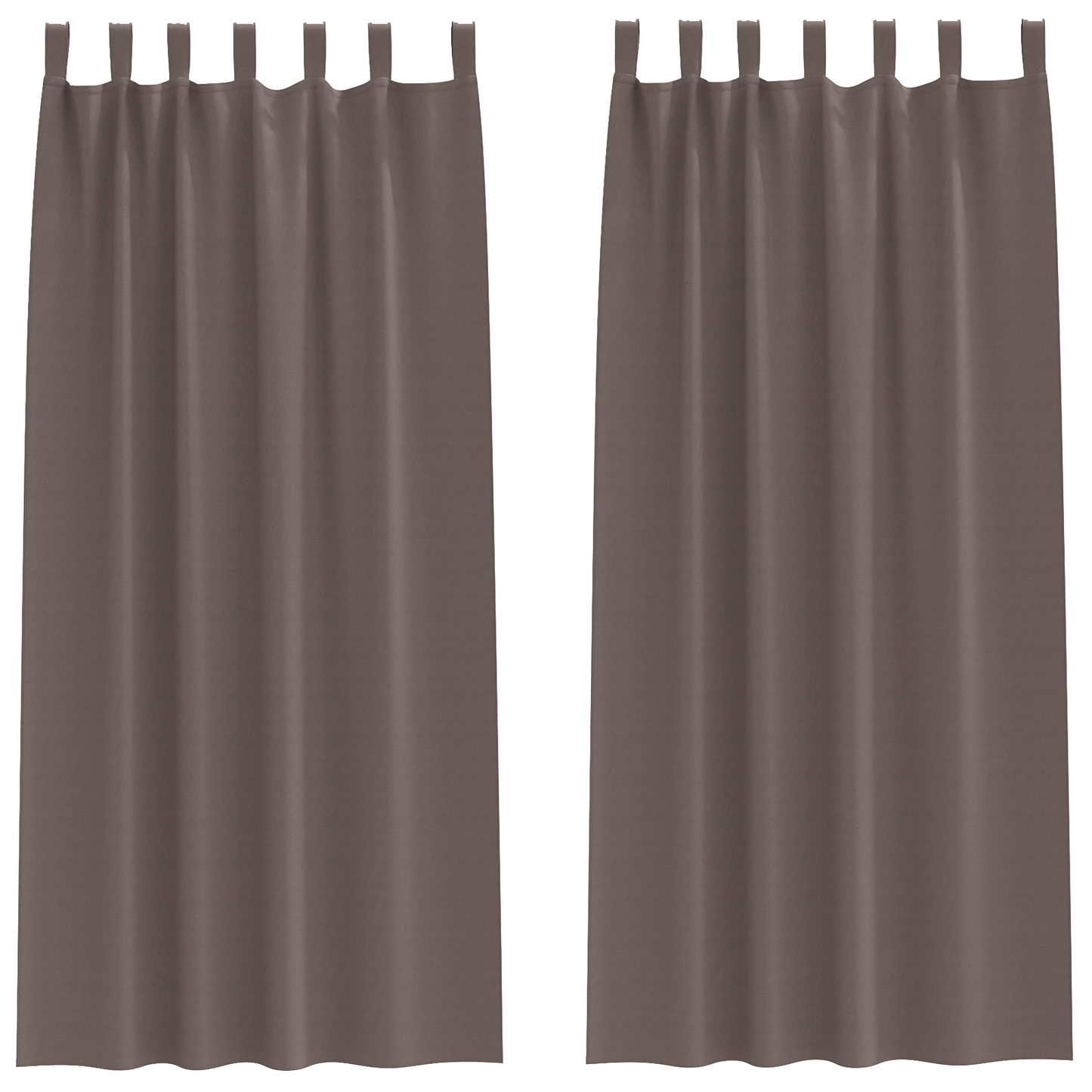 Mørkleggende Gardiner med Ringer 2 pcs Mørk brun 245 x 140 cm