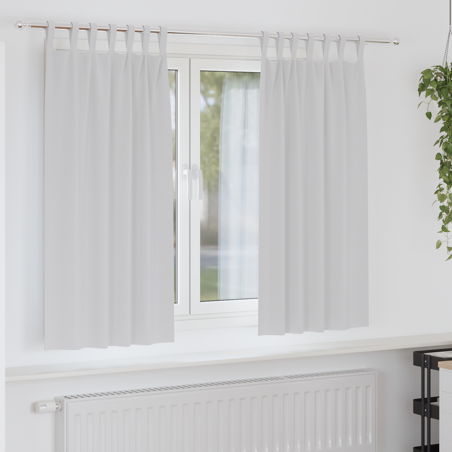 Mørkleggende Gardiner med Ringer 2 pcs Lys Grå 175 x 140 cm