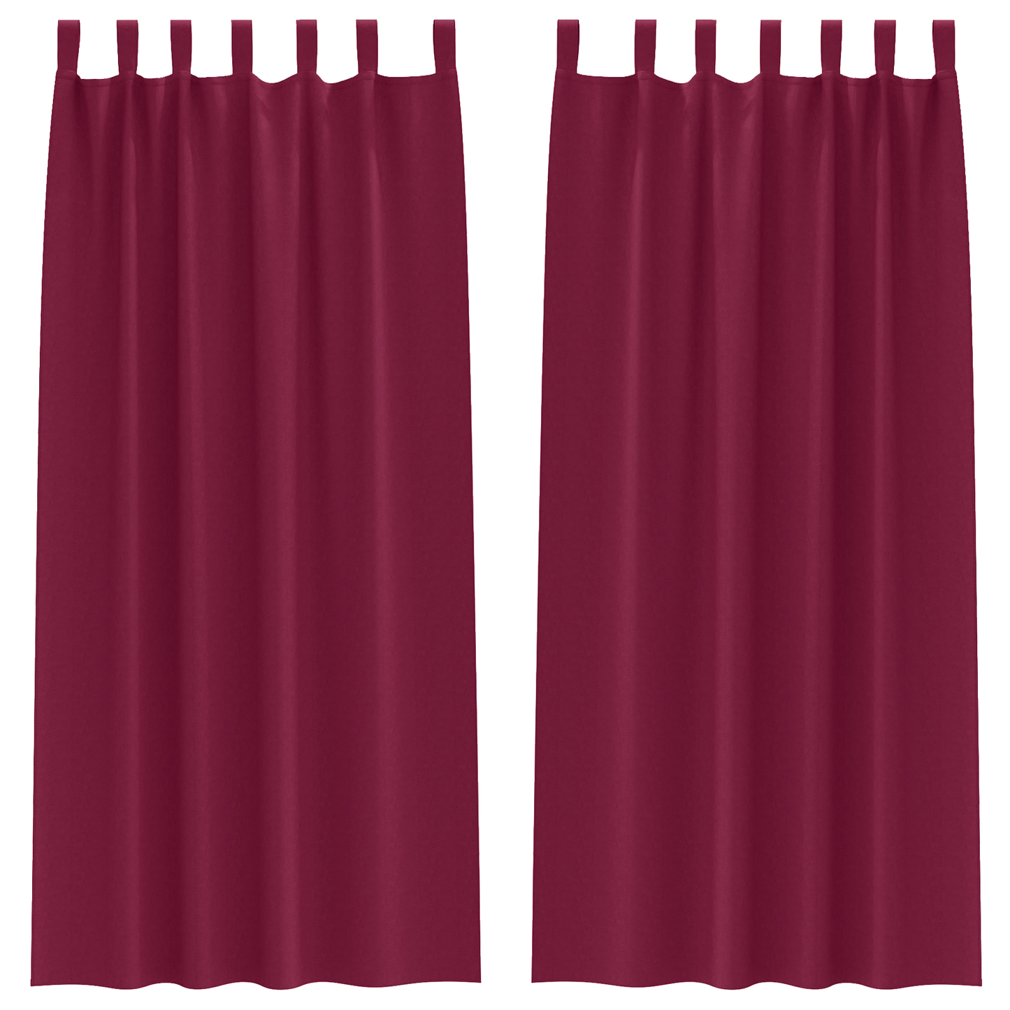Mørkleggende Gardiner med Ringer 2 pcs Vinrød 245 x 140 cm