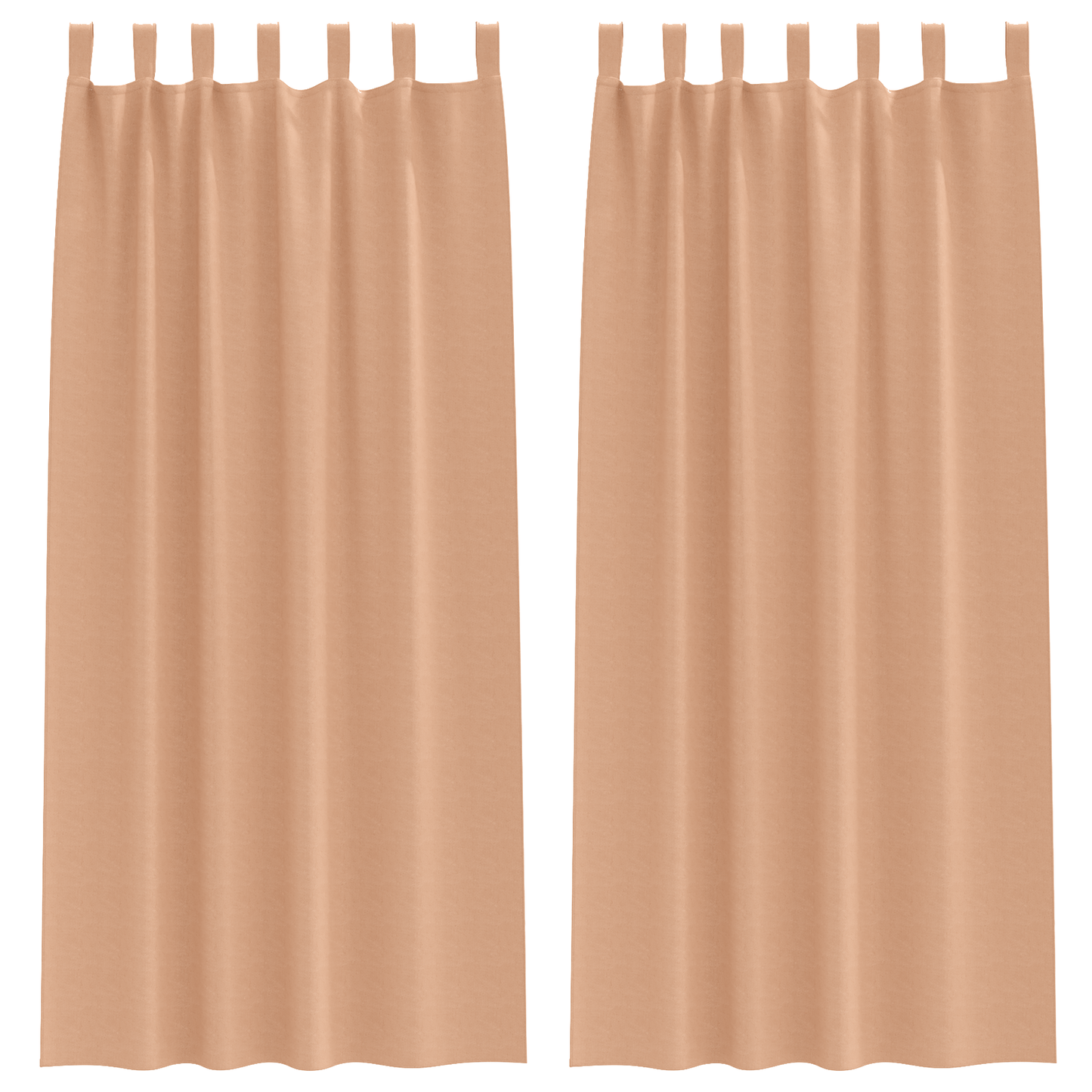 Mørkleggende Gardiner med Ringer 2 pcs Lys Brun 245 x 140 cm