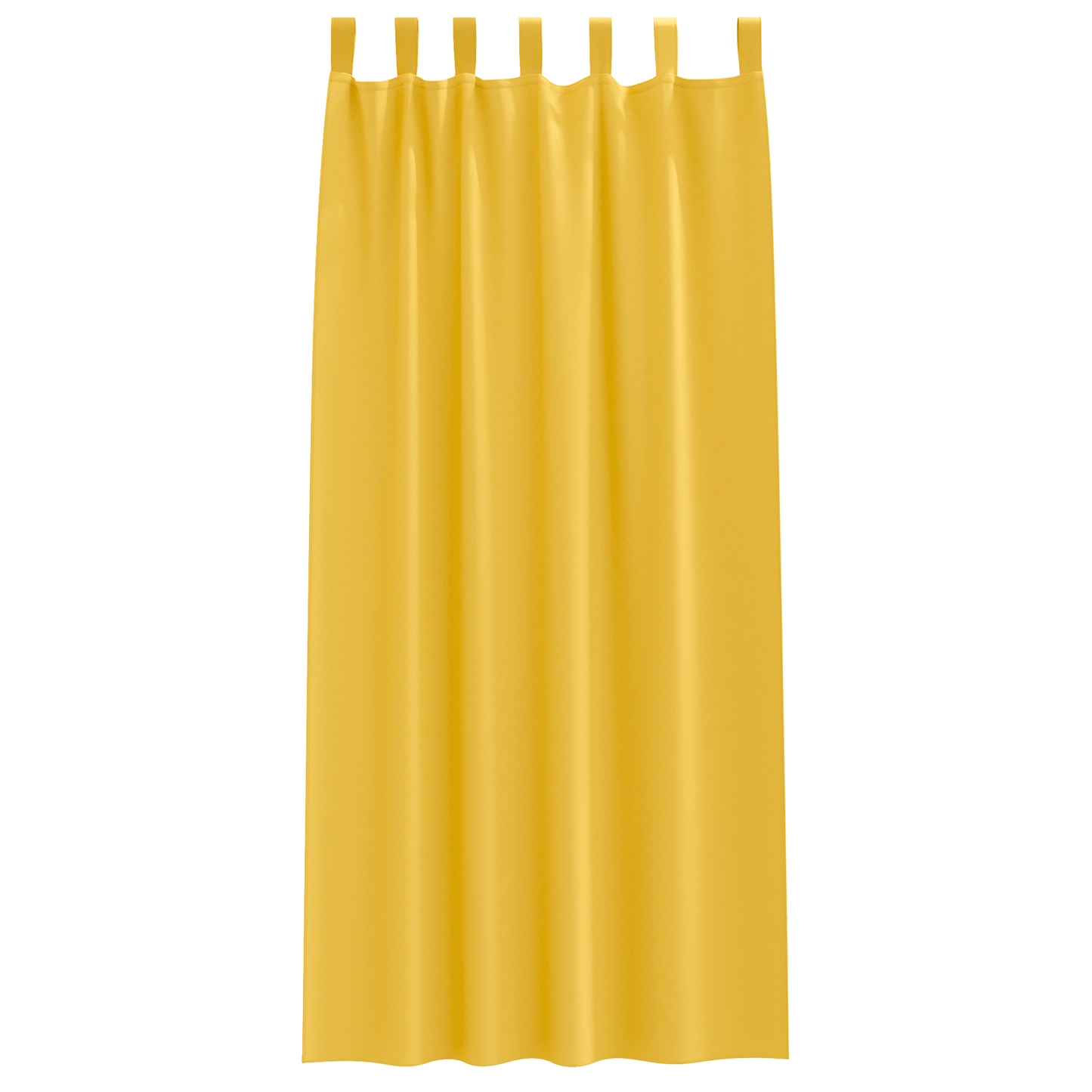 Mørkleggende Gardiner med Ringer 2 pcs Sennepsgul 245 x 140 cm