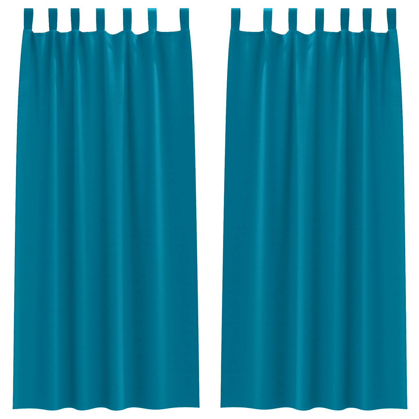 Mørkleggende Gardiner med Ringer 2 pcs Turkis 260 x 140 cm