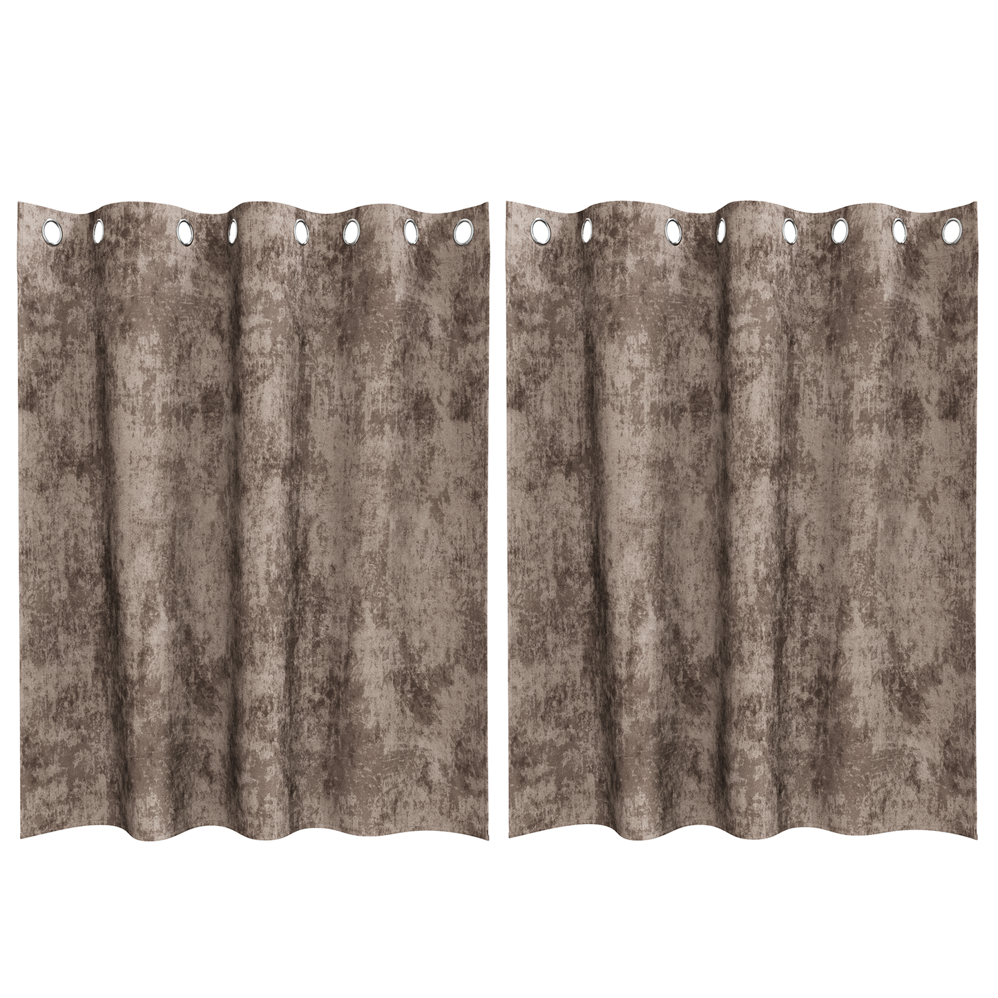 Fløyel Gardiner 2 pcs Cappuccino 140 x 140 cm Fløyel