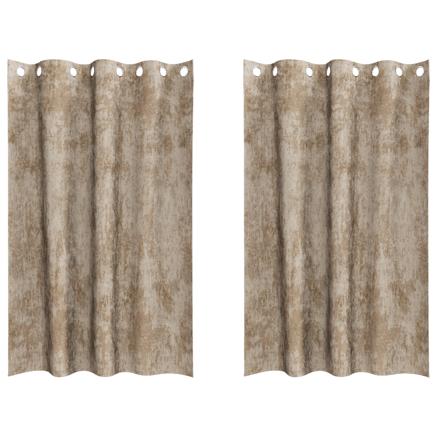 Fløyel Gardiner 2 pcs champagne 175 x 140 cm Fløyel