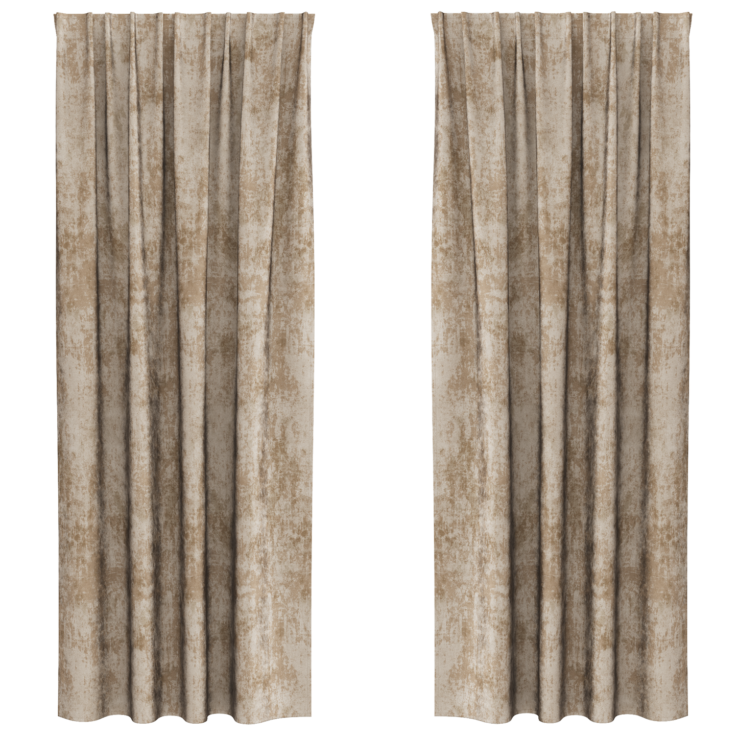 Fløyel Gardiner 2 pcs champagne 225 x 140 cm Fløyel