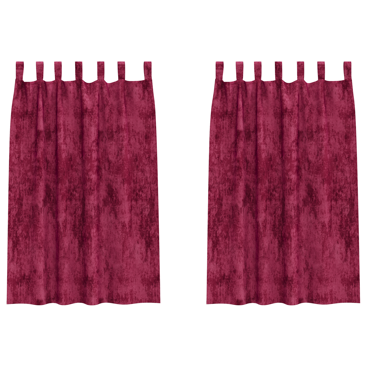 Fløyel Gardiner med gardiner 2 pcs Vinrød 175 x 140 cm Fløyel