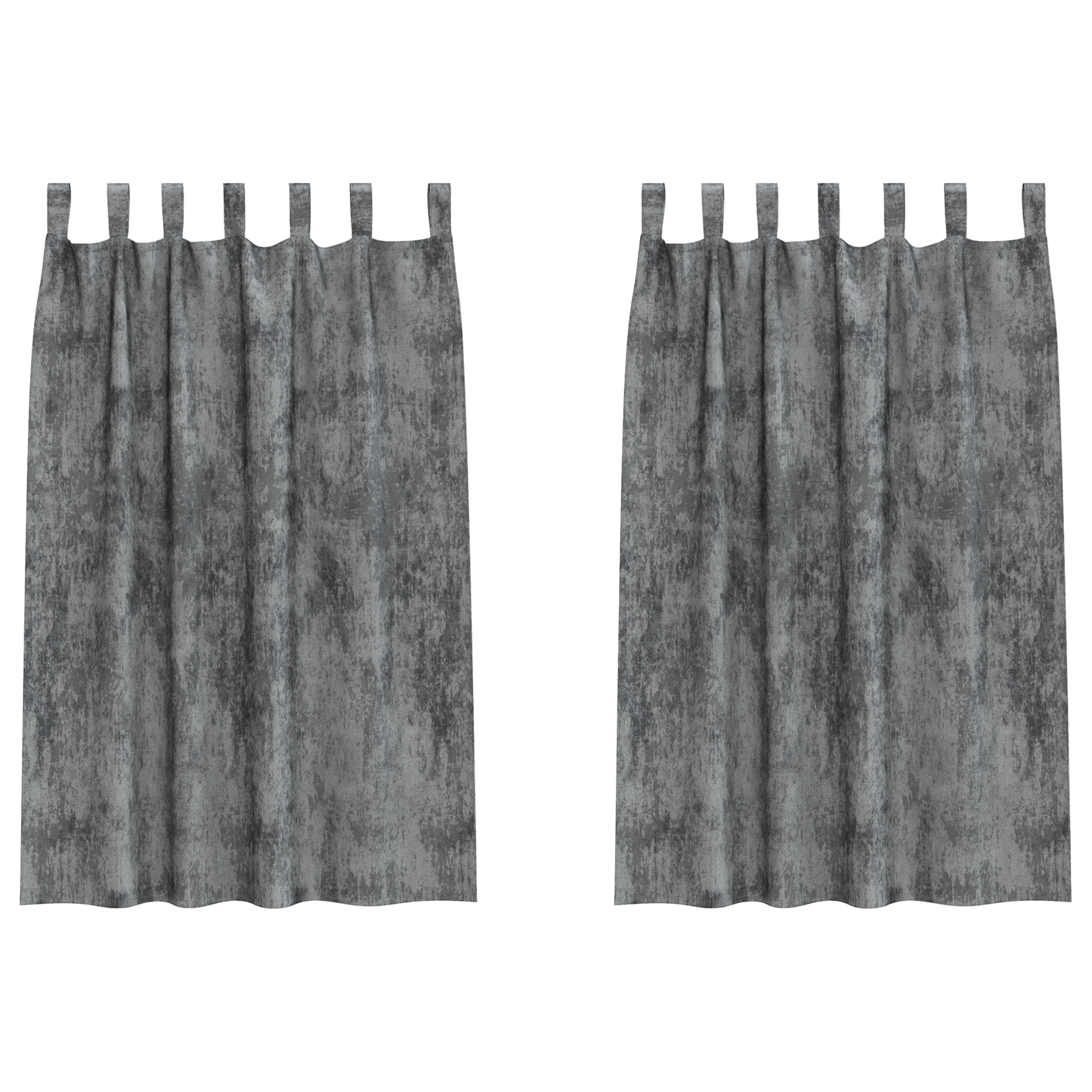 Fløyel Gardiner med gardiner 2 pcs Grå 175 x 140 cm Fløyel