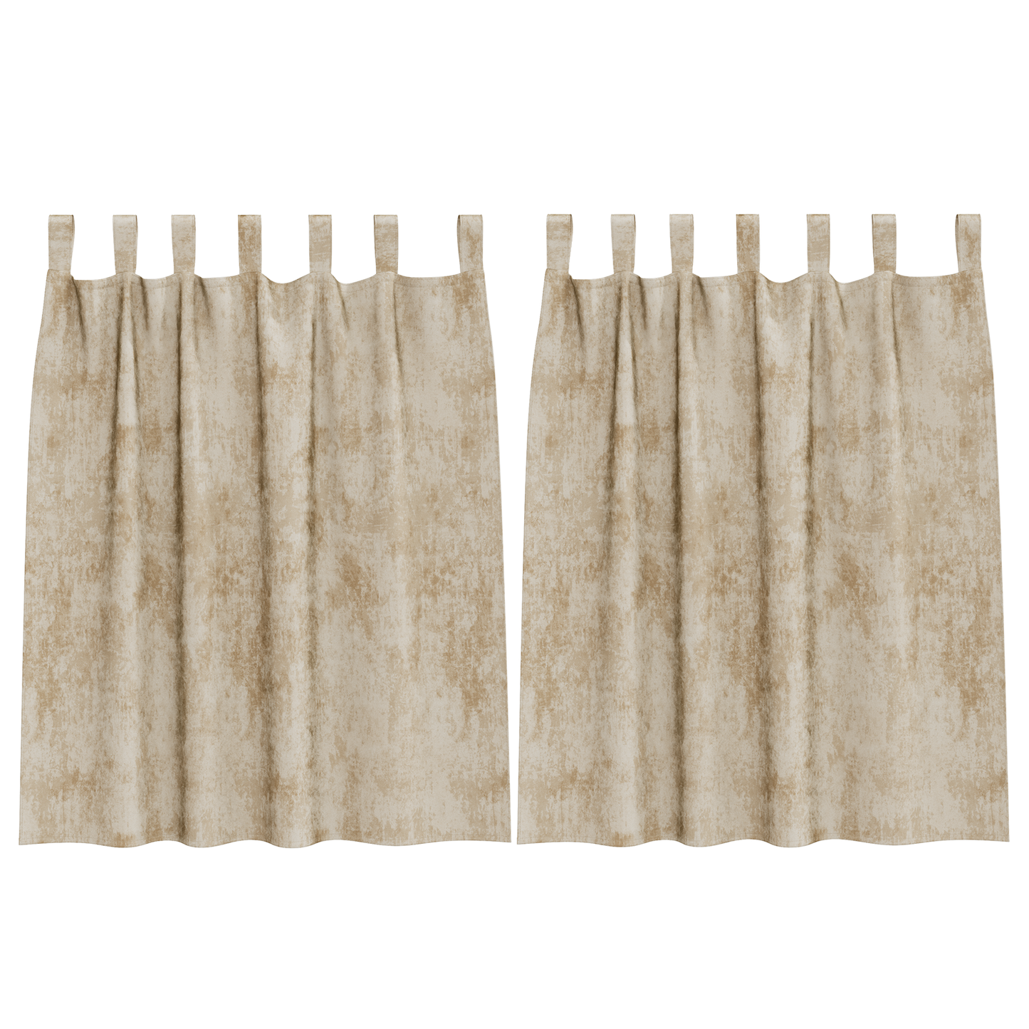 Fløyel Gardiner med gardiner 2 pcs Krem 140 x 140 cm Fløyel