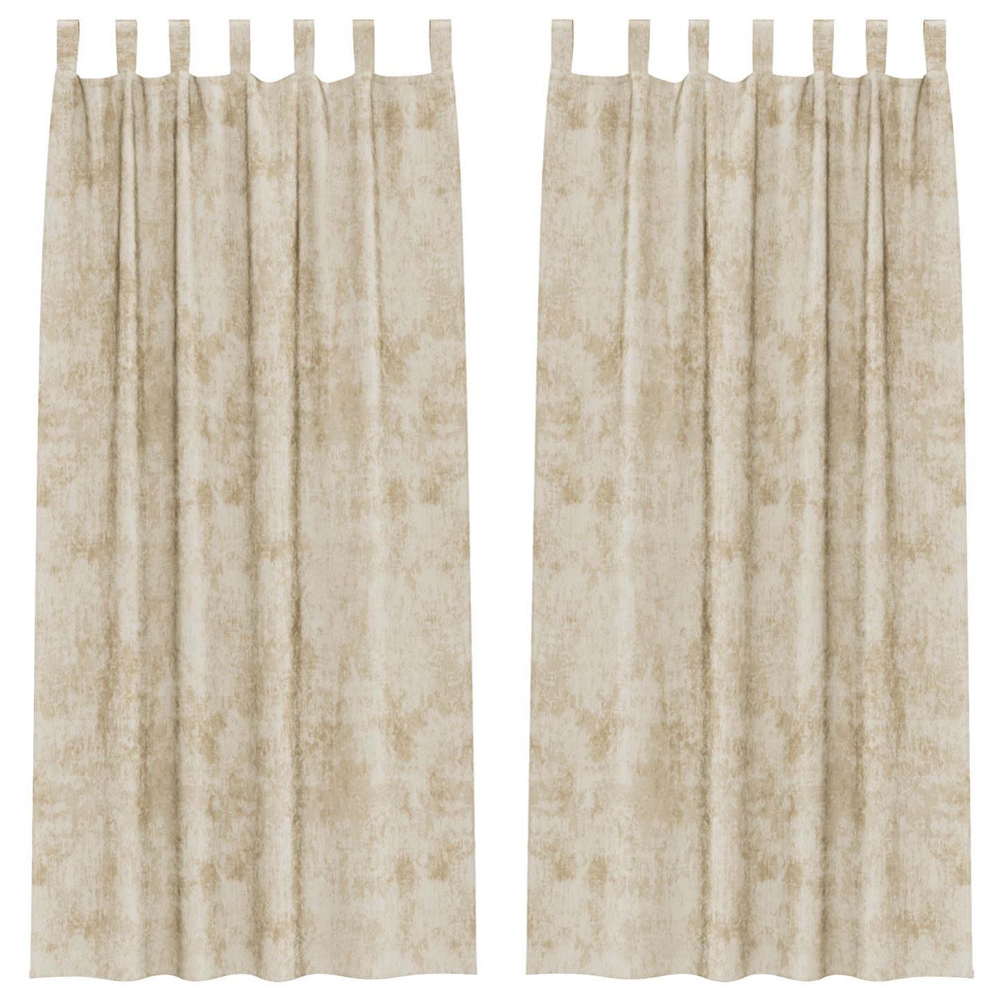 Fløyel Gardiner med gardiner 2 pcs Krem 225 x 140 cm Fløyel