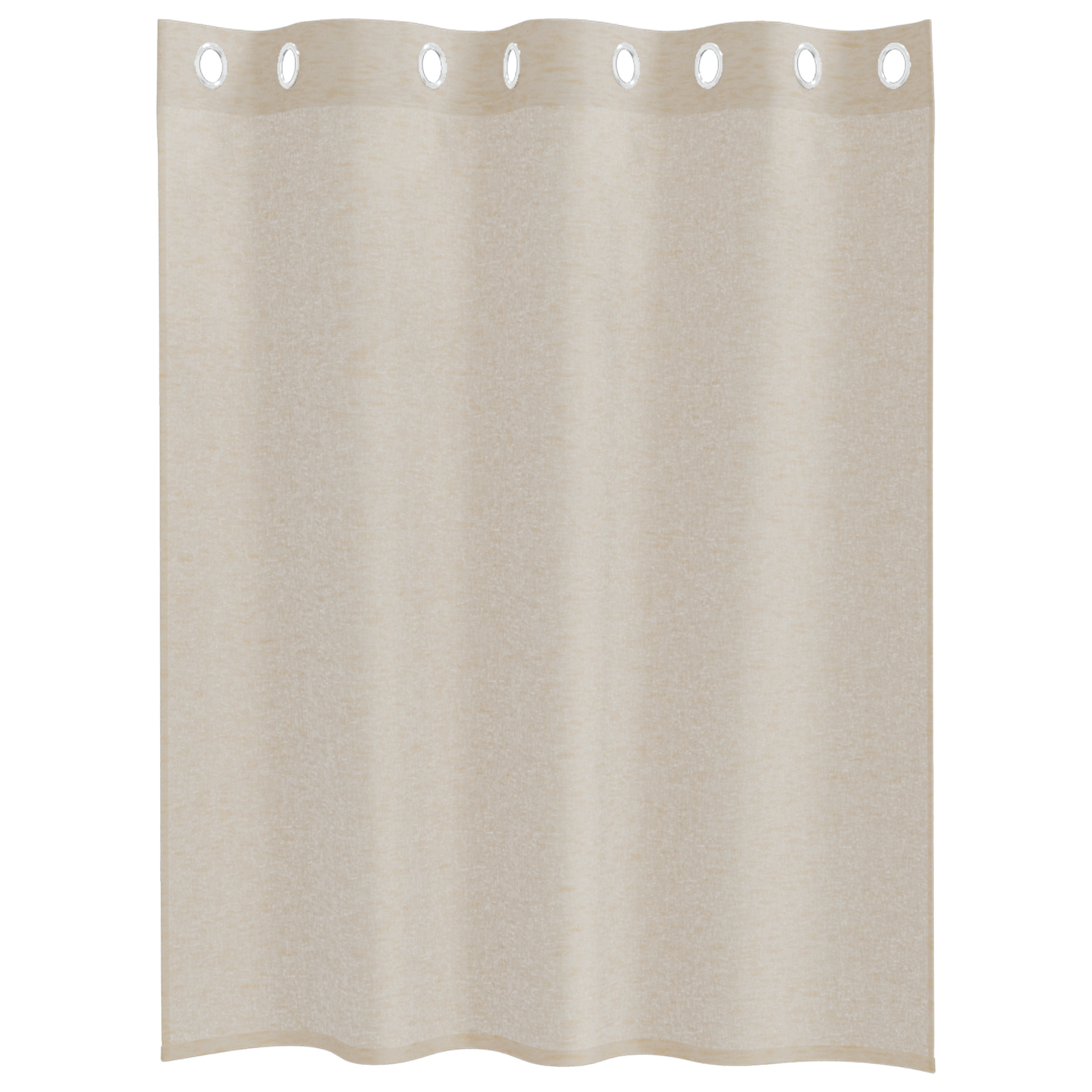 Voile Gardin med gardiner 2 pcs sand 140 x 140 cm Polyester