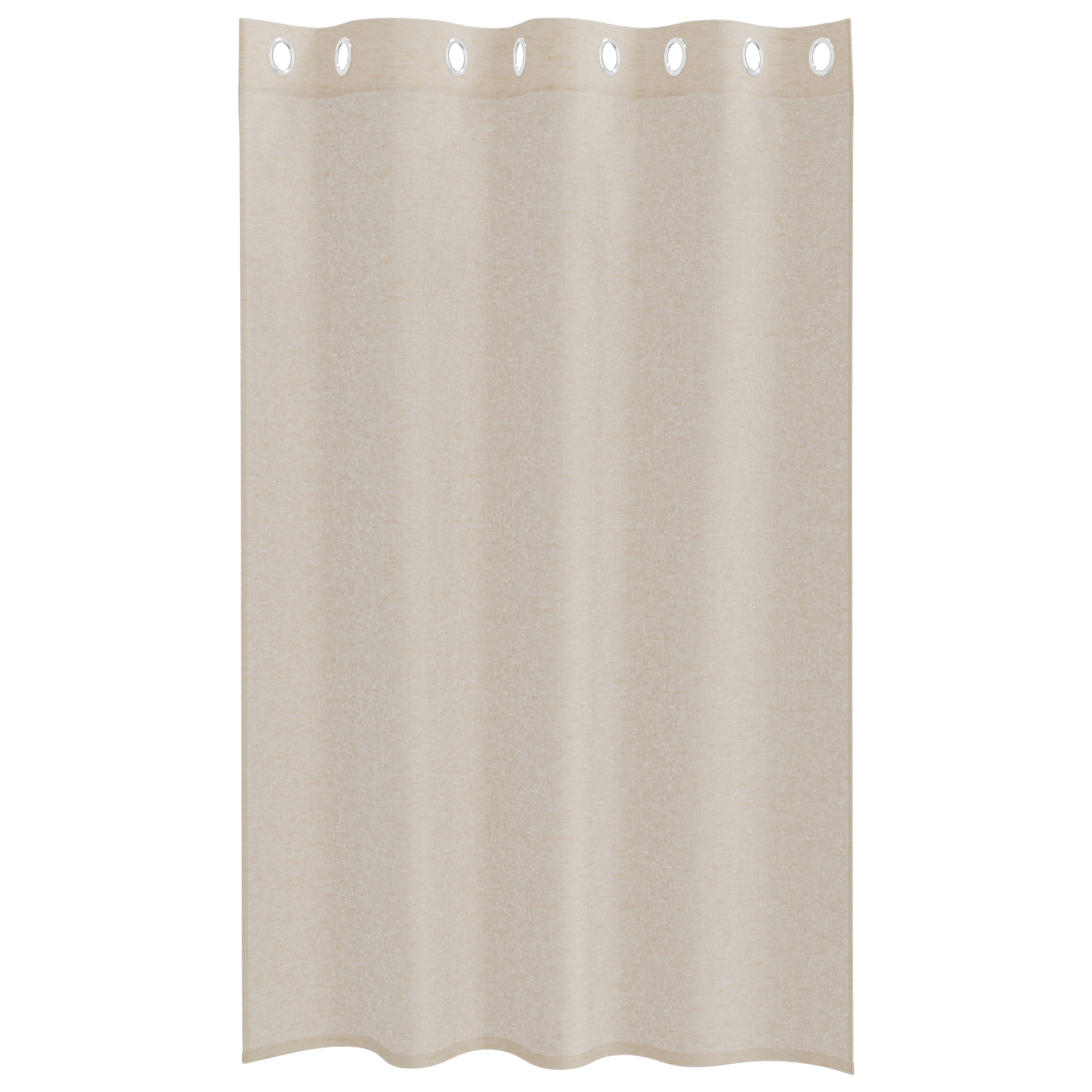 Voile Gardin med gardiner 2 pcs sand 175 x 140 cm Polyester
