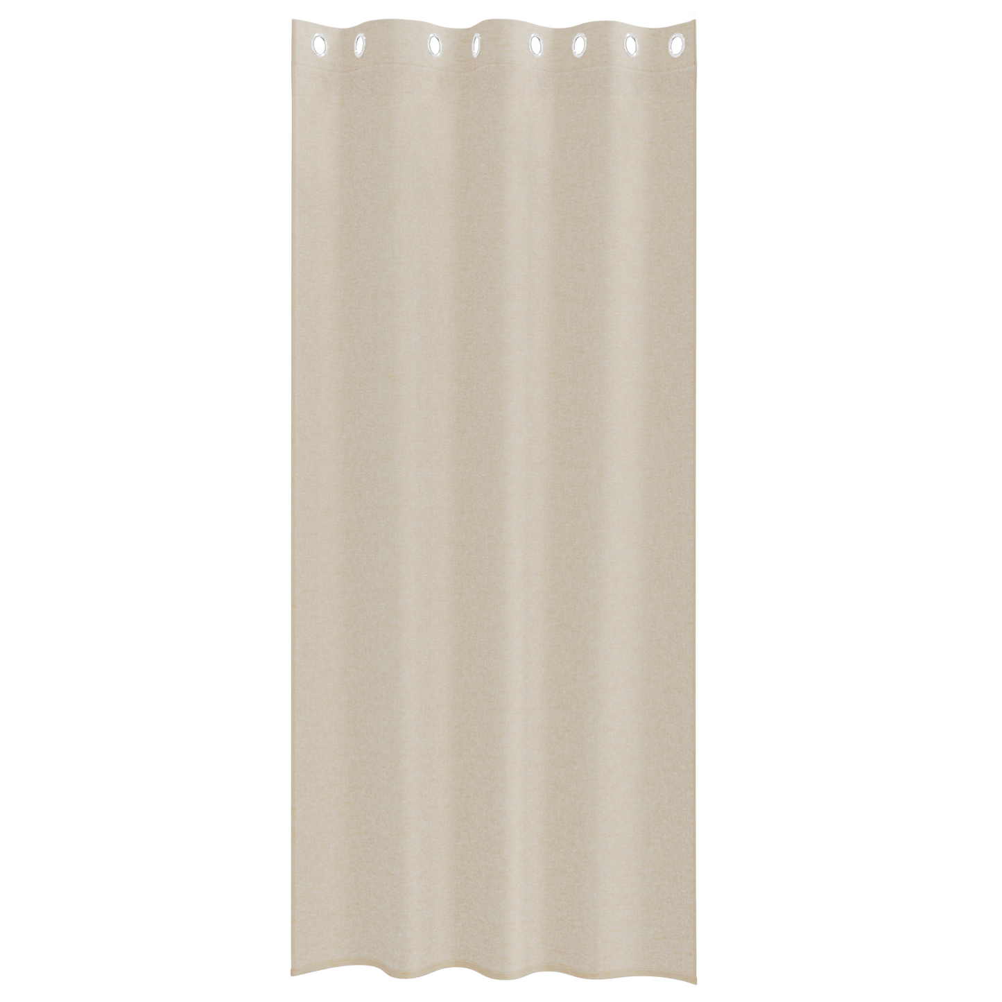 Voile Gardin med gardiner 2 pcs sand 260 x 140 cm Polyester
