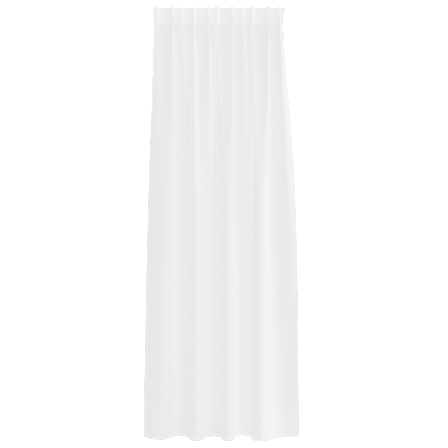 Voile Gardin med gardiner 2 pcs Hvit 225 x 140 cm Polyester