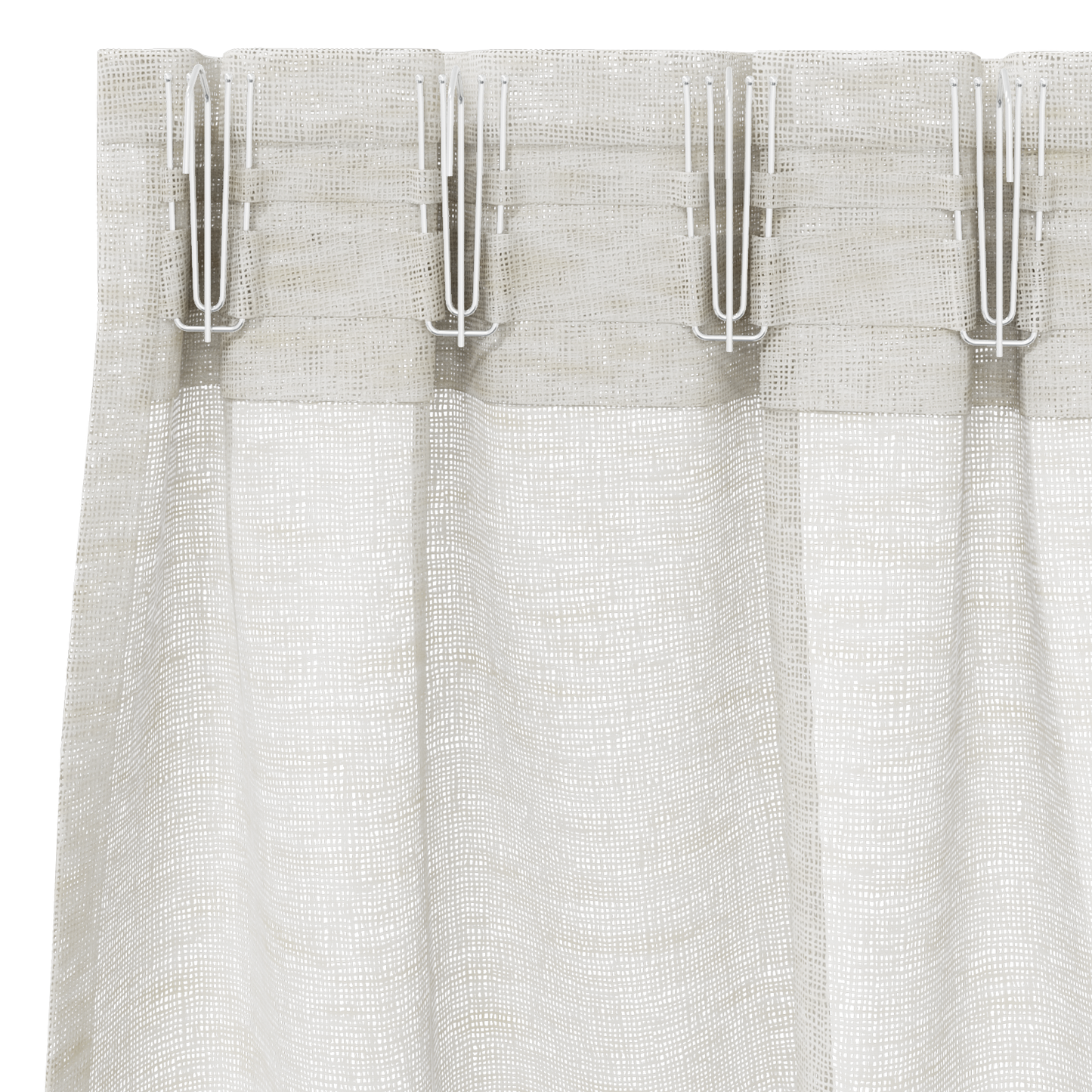 Voile Gardin med gardiner 2 pcs Krem 245 x 140 cm Polyester