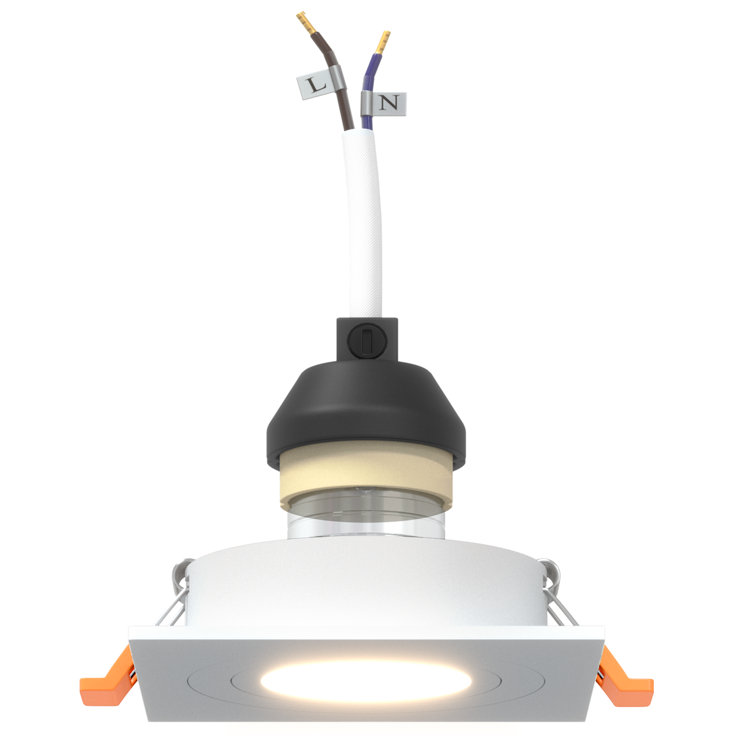 Spotlight 6 pcs Hvit 9 x 9 x 2 cm Aluminium